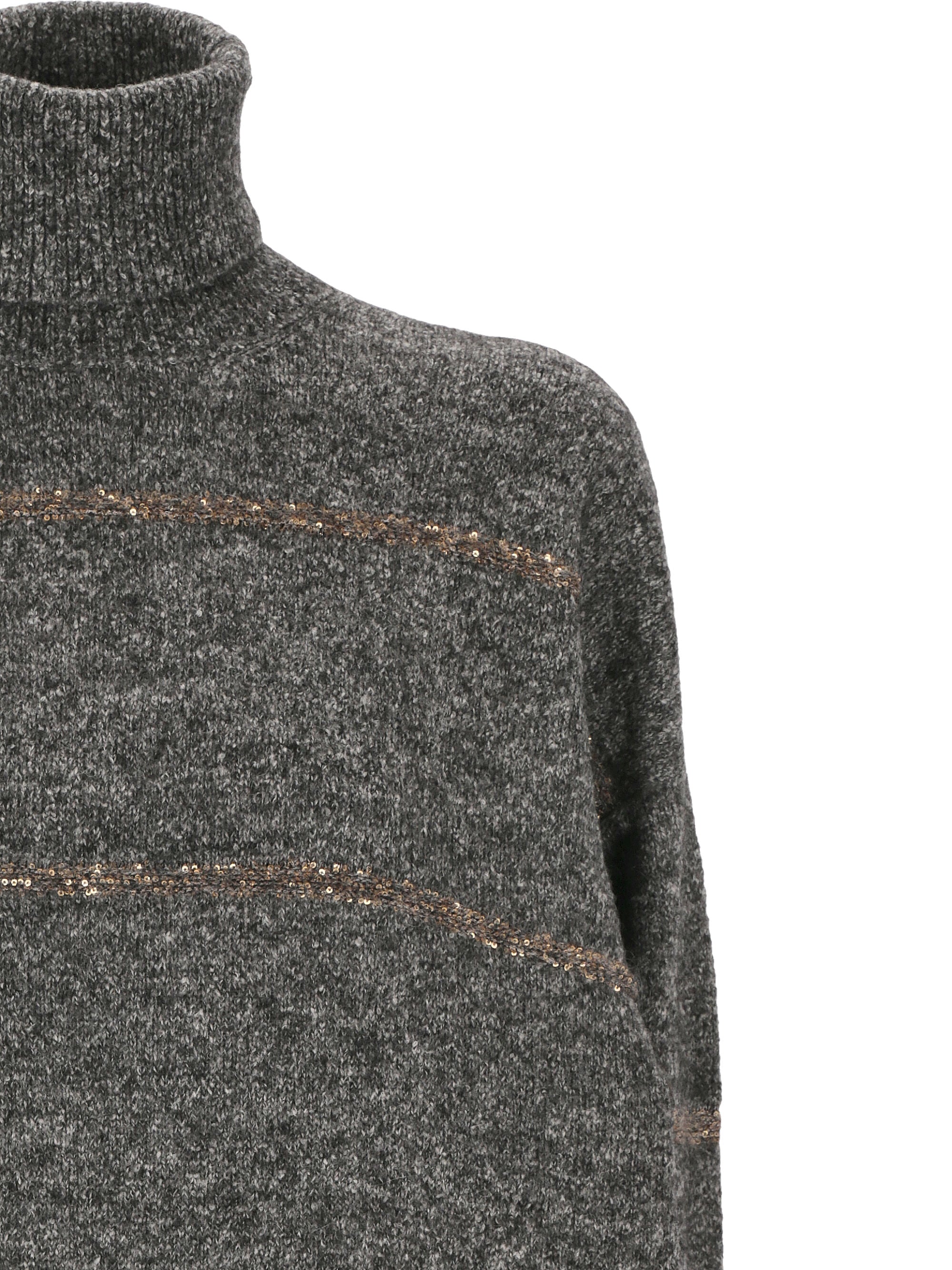 Brunello Cucinelli MSP710603P Woman Grey Sweaters - Zuklat