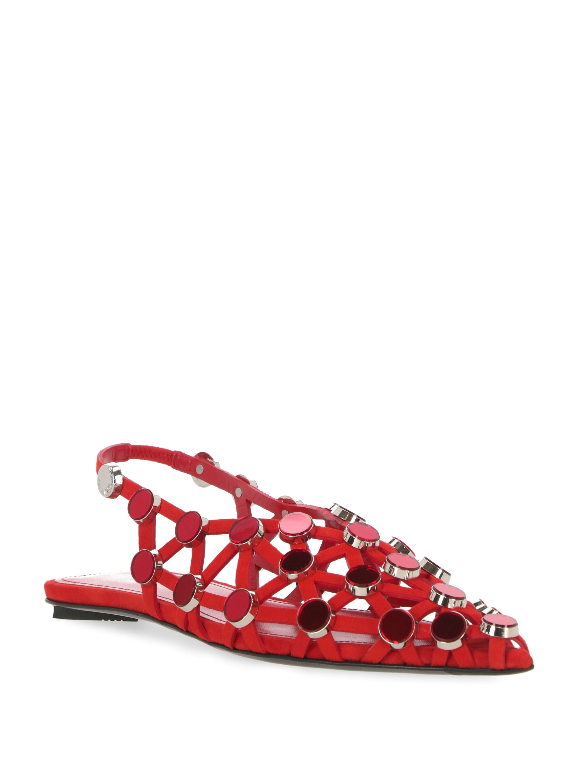 The Attico 247WS801 Woman Red Flat shoes - Zuklat