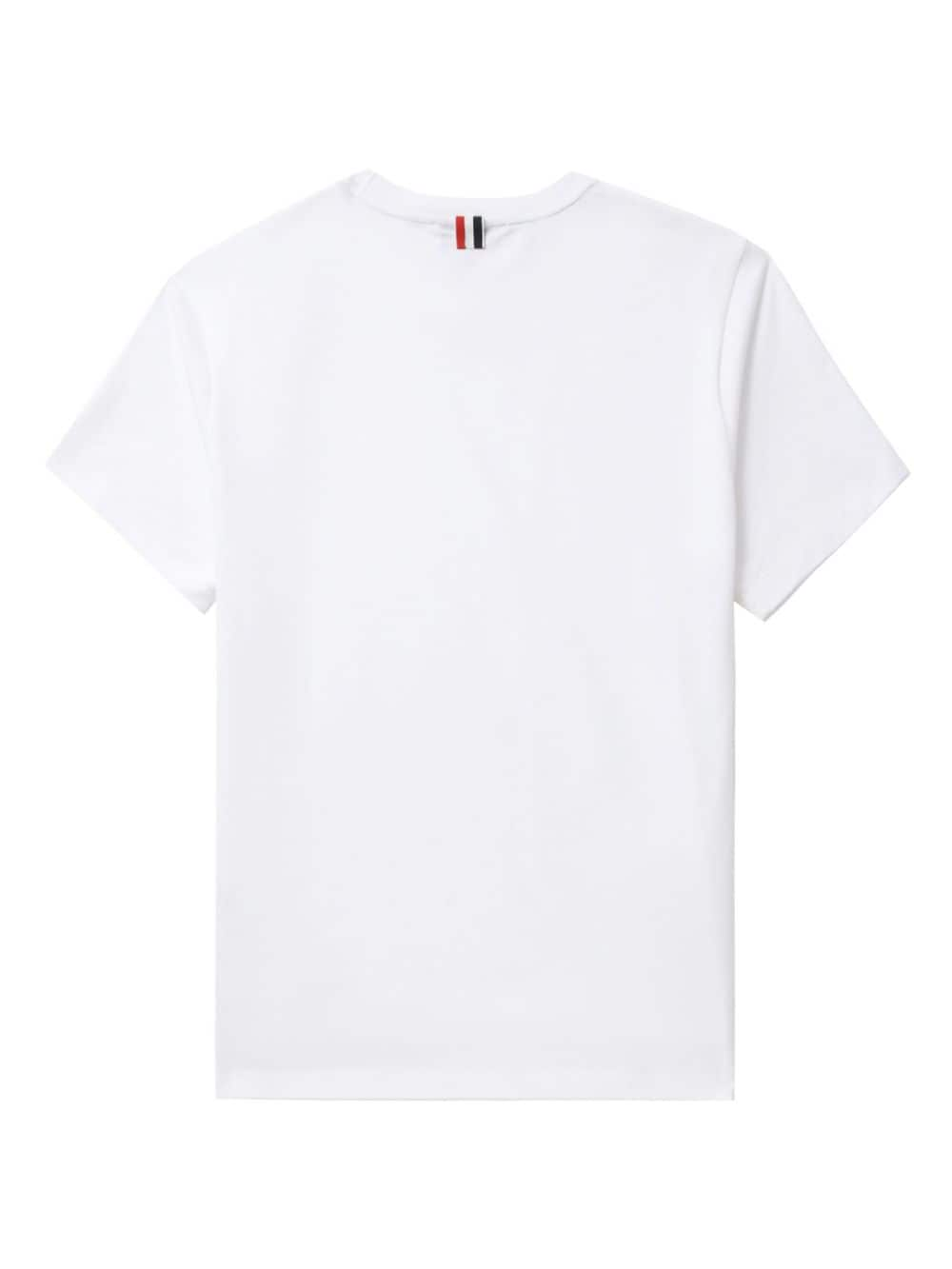 Thom Browne MJS067A Man White T-shirts and Polos - Zuklat