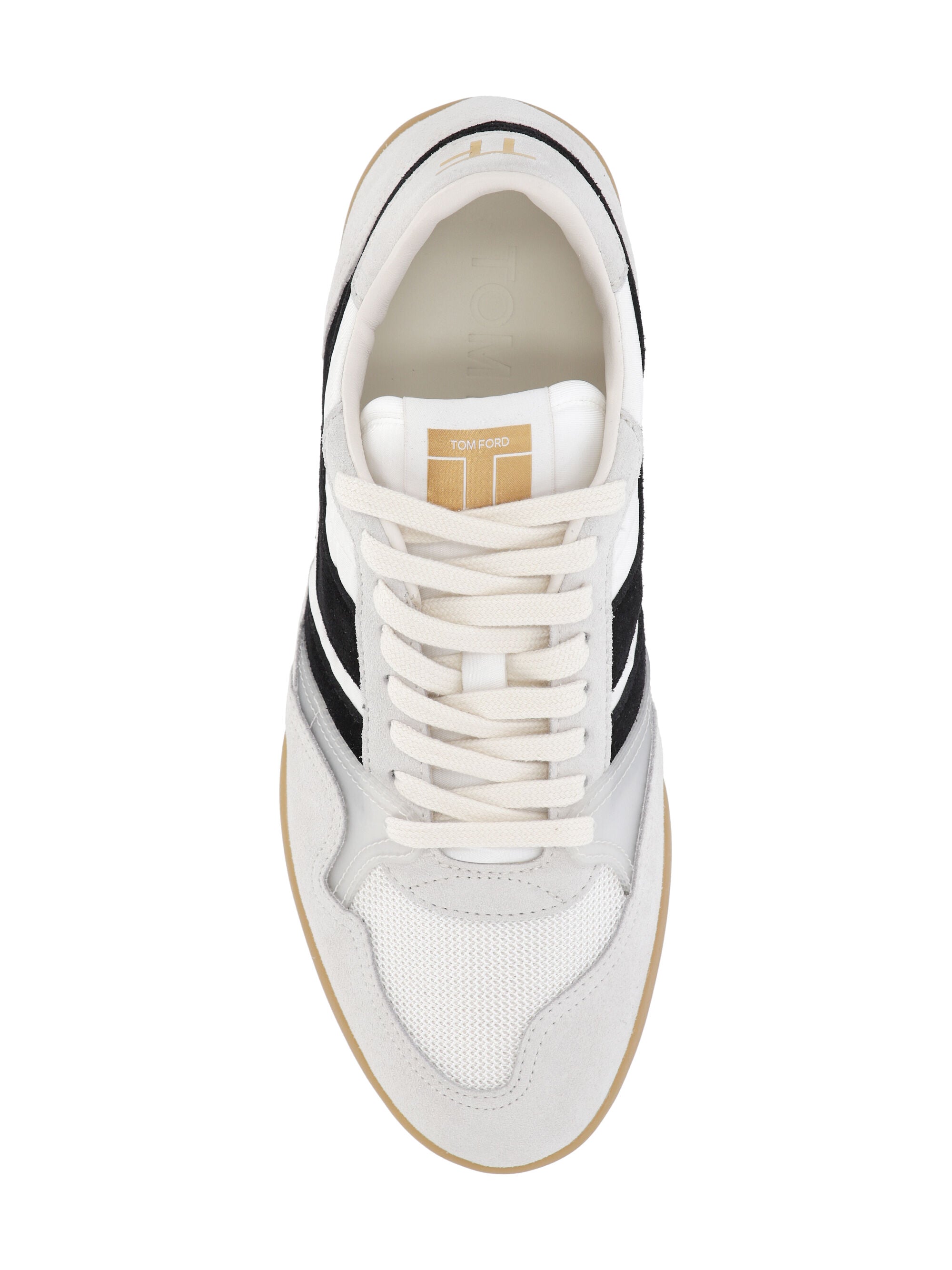 Tom Ford J1348LCL396N Man WHITE/BLACK + AMBER Sneakers - Zuklat