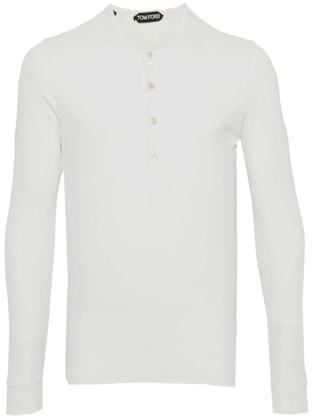 Tom Ford JHL005JMT003F23 Man White T-shirts and Polos - Zuklat