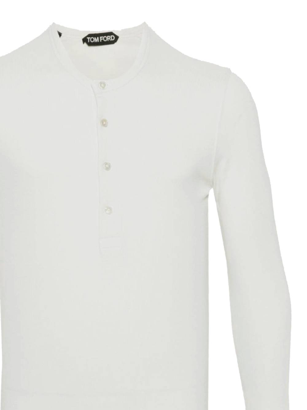 Tom Ford JHL005JMT003F23 Man White T-shirts and Polos - Zuklat