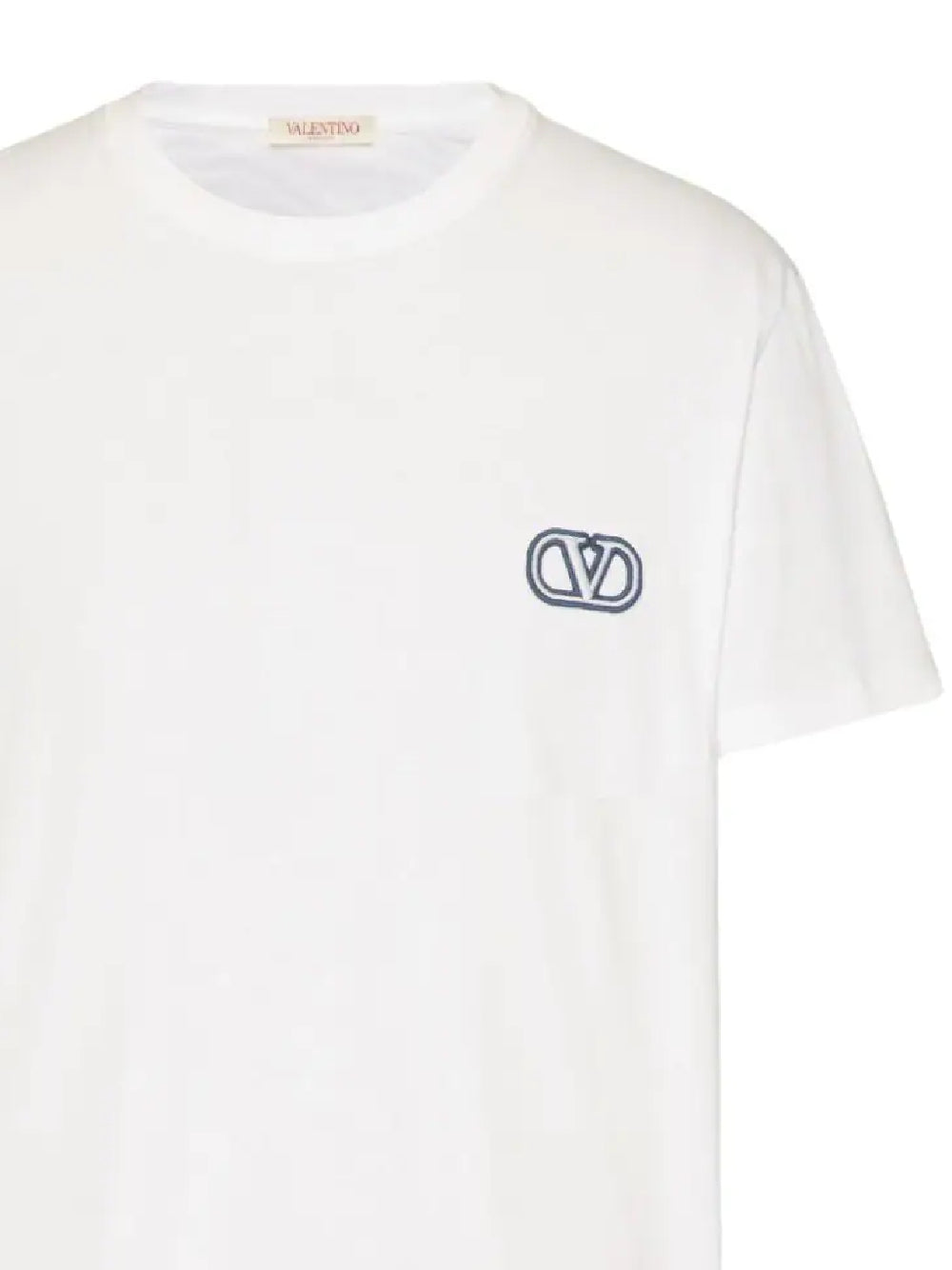 Valentino 5V3MG10V Man White T-shirts and Polos - Zuklat