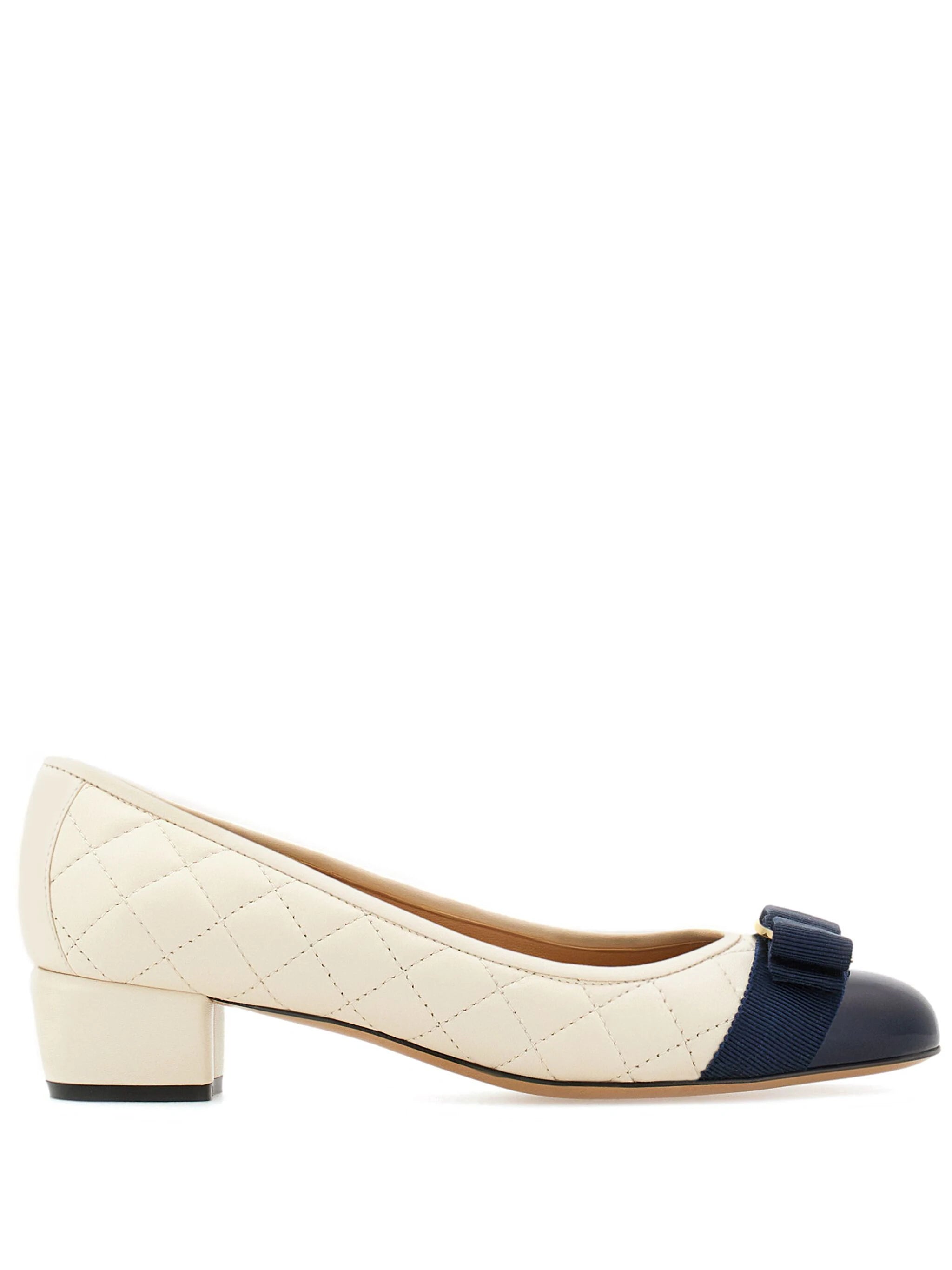 Ferragamo 01M832 Woman MIDNIGHT || MASCARPONE || NAPP Flat shoes - Zuklat