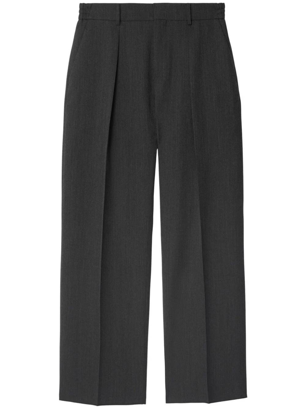 Burberry 8095645 Man Grey/black Trousers - Zuklat