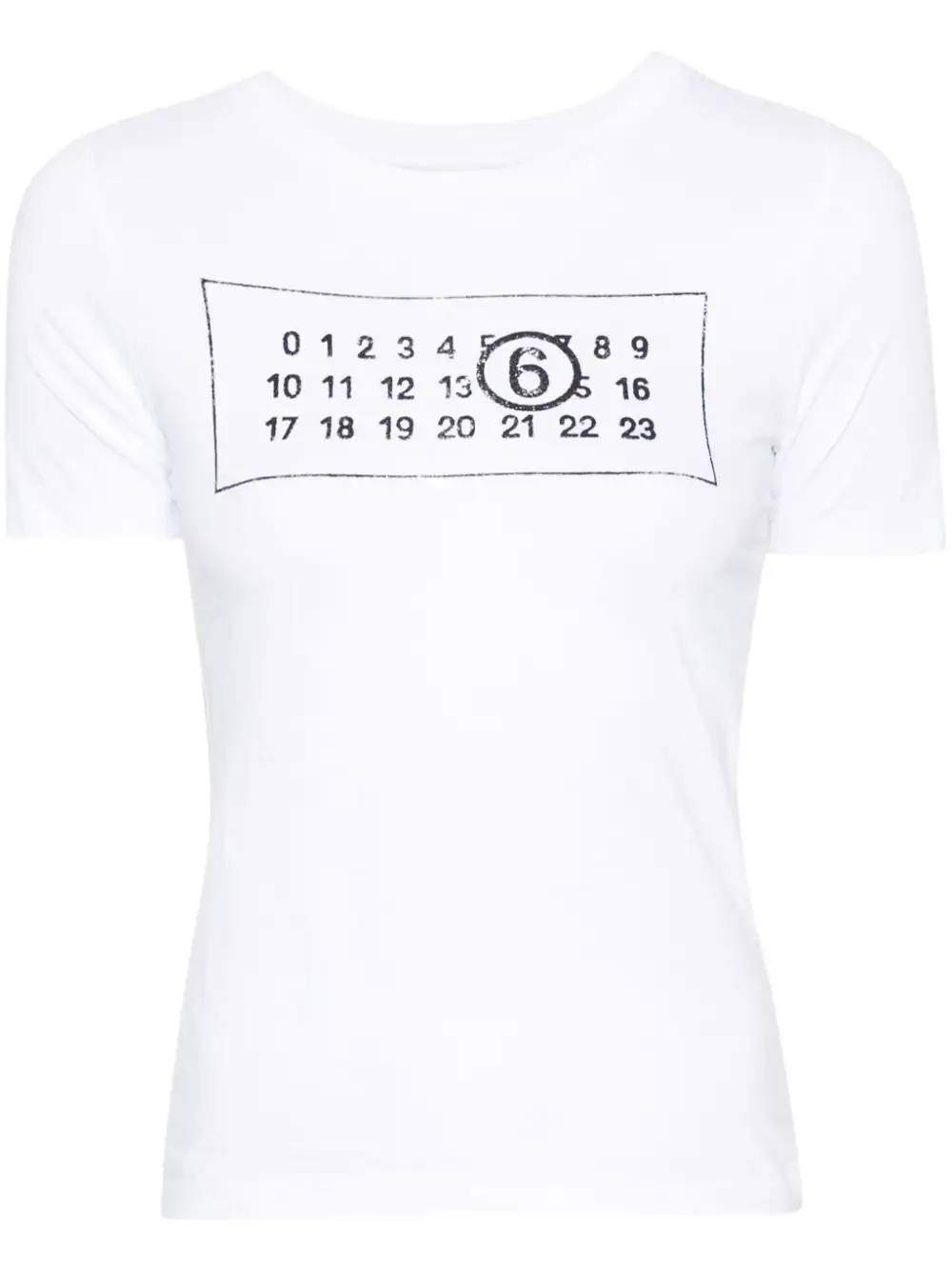 MM6 Maison Margiela S52GC0323 Woman White T-shirts and Polos - Zuklat