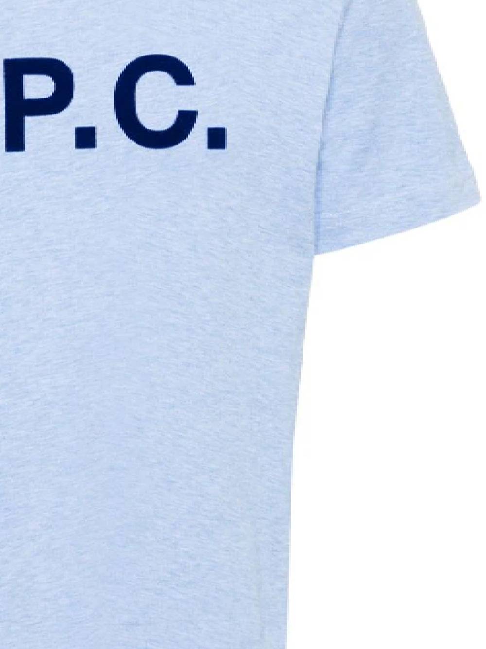 A.P.C. COHBMM26384 Man BLEU CIEL CHINE/BLEU T-shirts and Polos - Zuklat