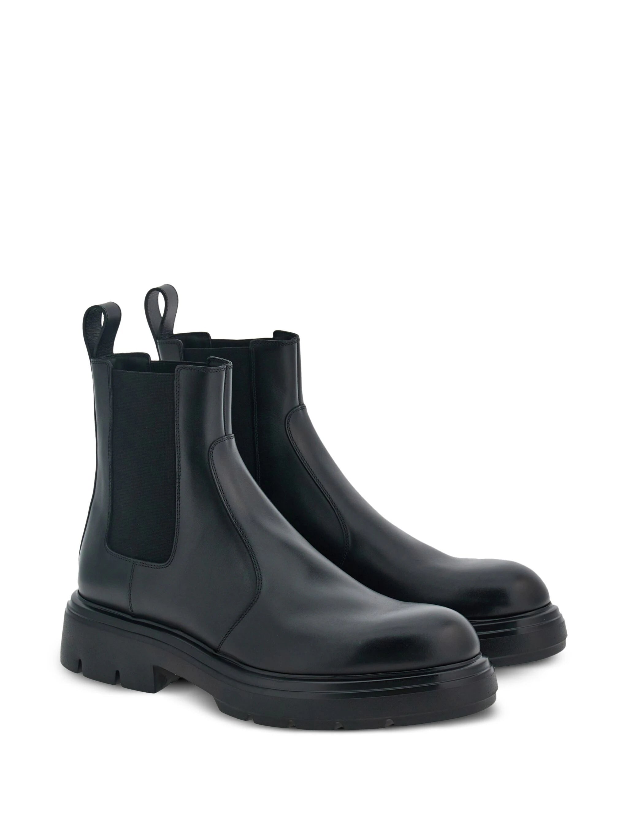 Ferragamo 022431 Man Nero/nero/nero Boots - Zuklat