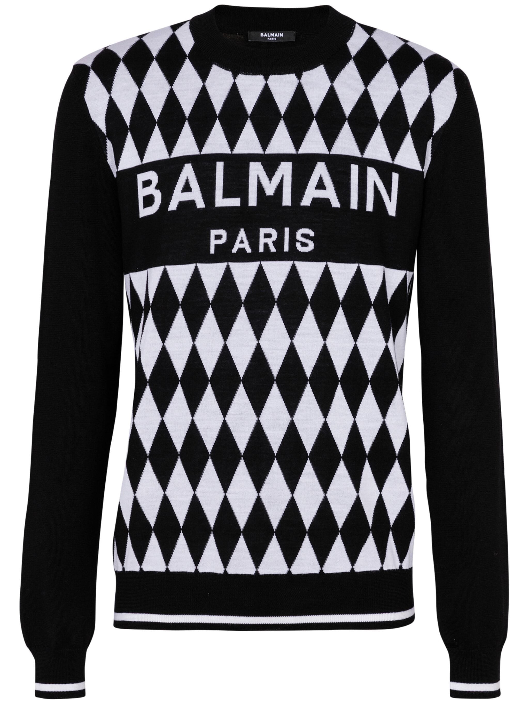 Balmain DH1KD000KG95 Man Noir/blanc Sweaters - Zuklat