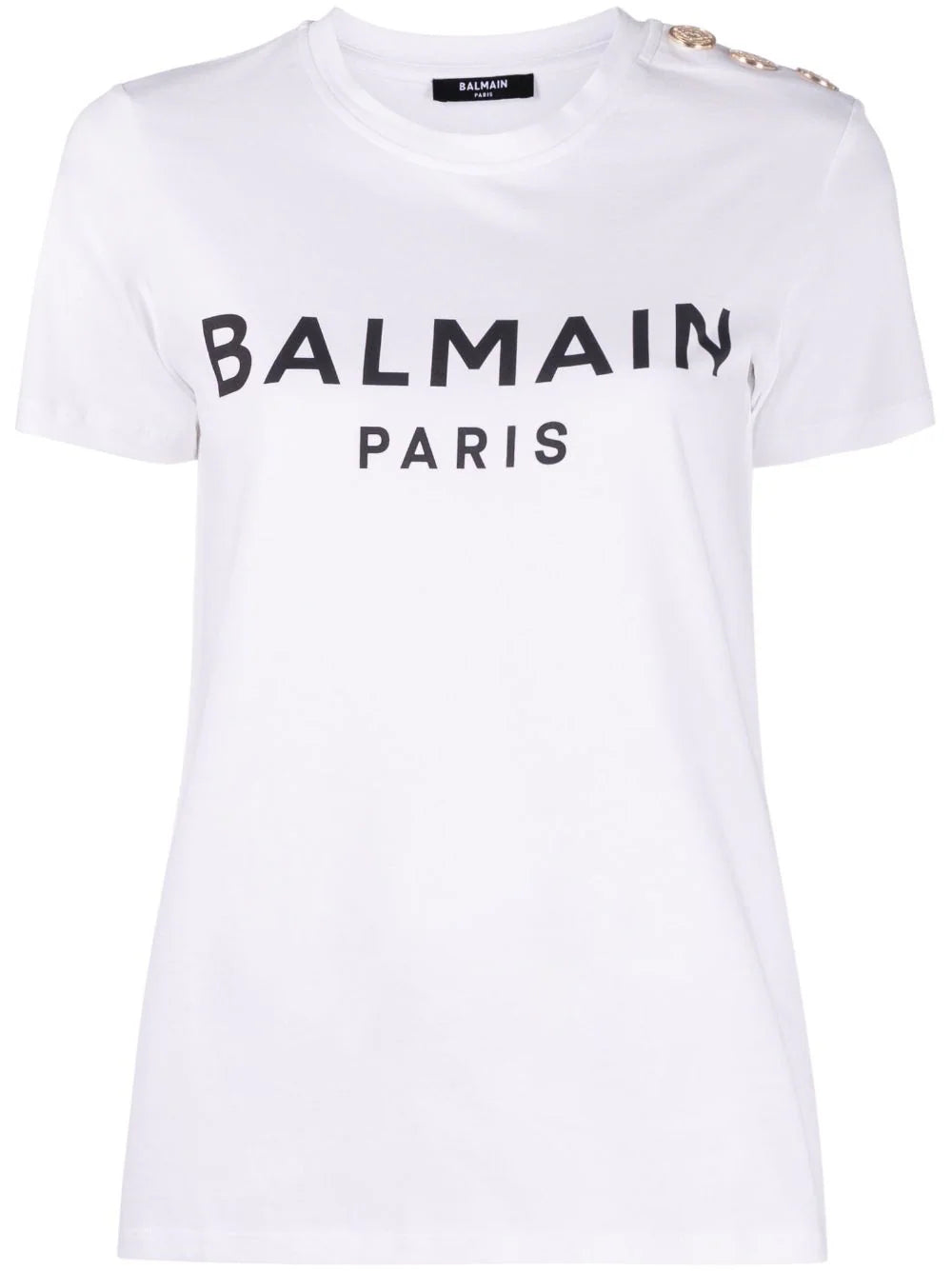 Balmain BF1EF005BB02 Woman White T-shirts and Polos - Zuklat