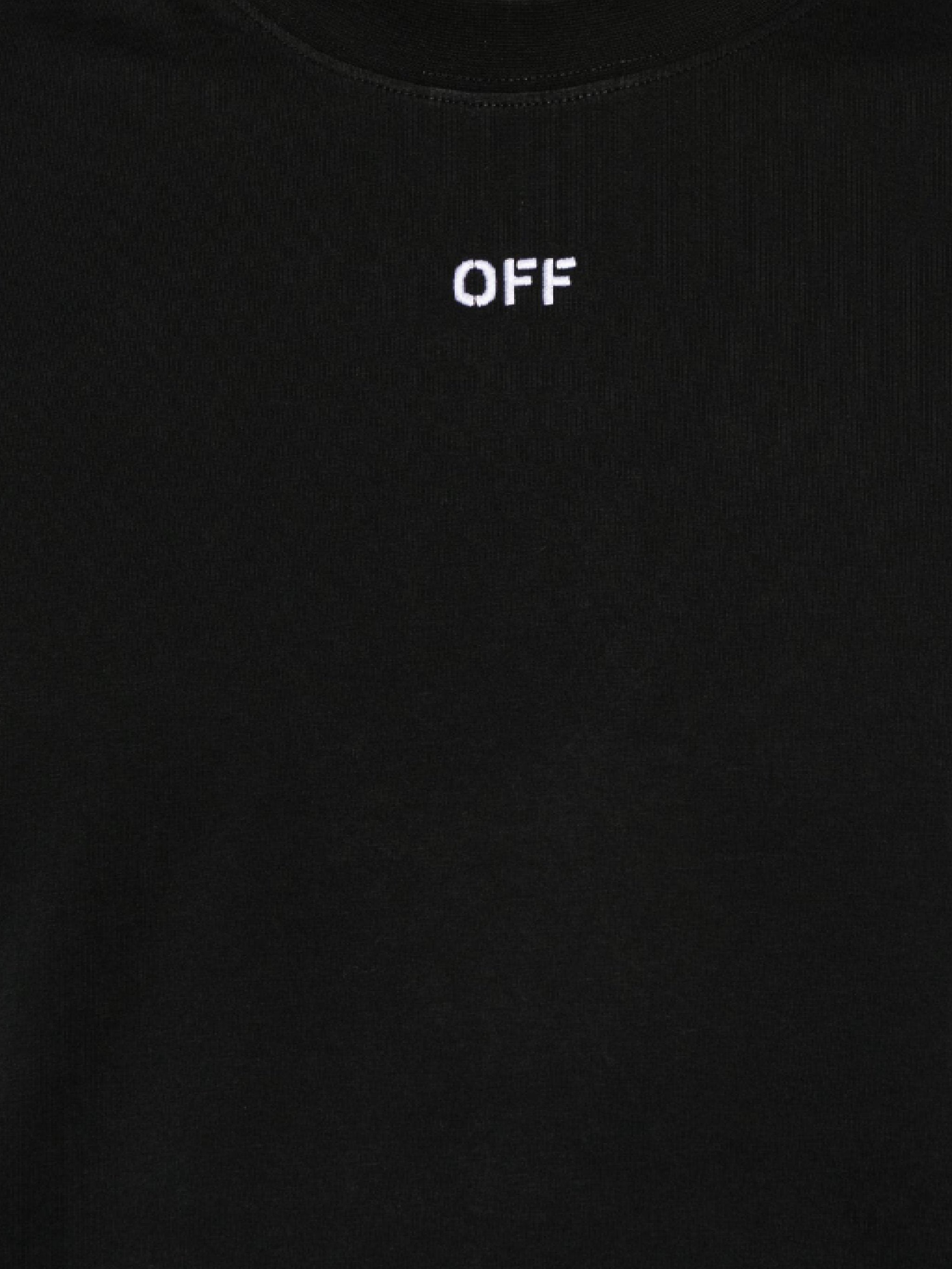 Off White OMAA027C99JER01A Man BLACK-WH T-shirts and Polos - Zuklat