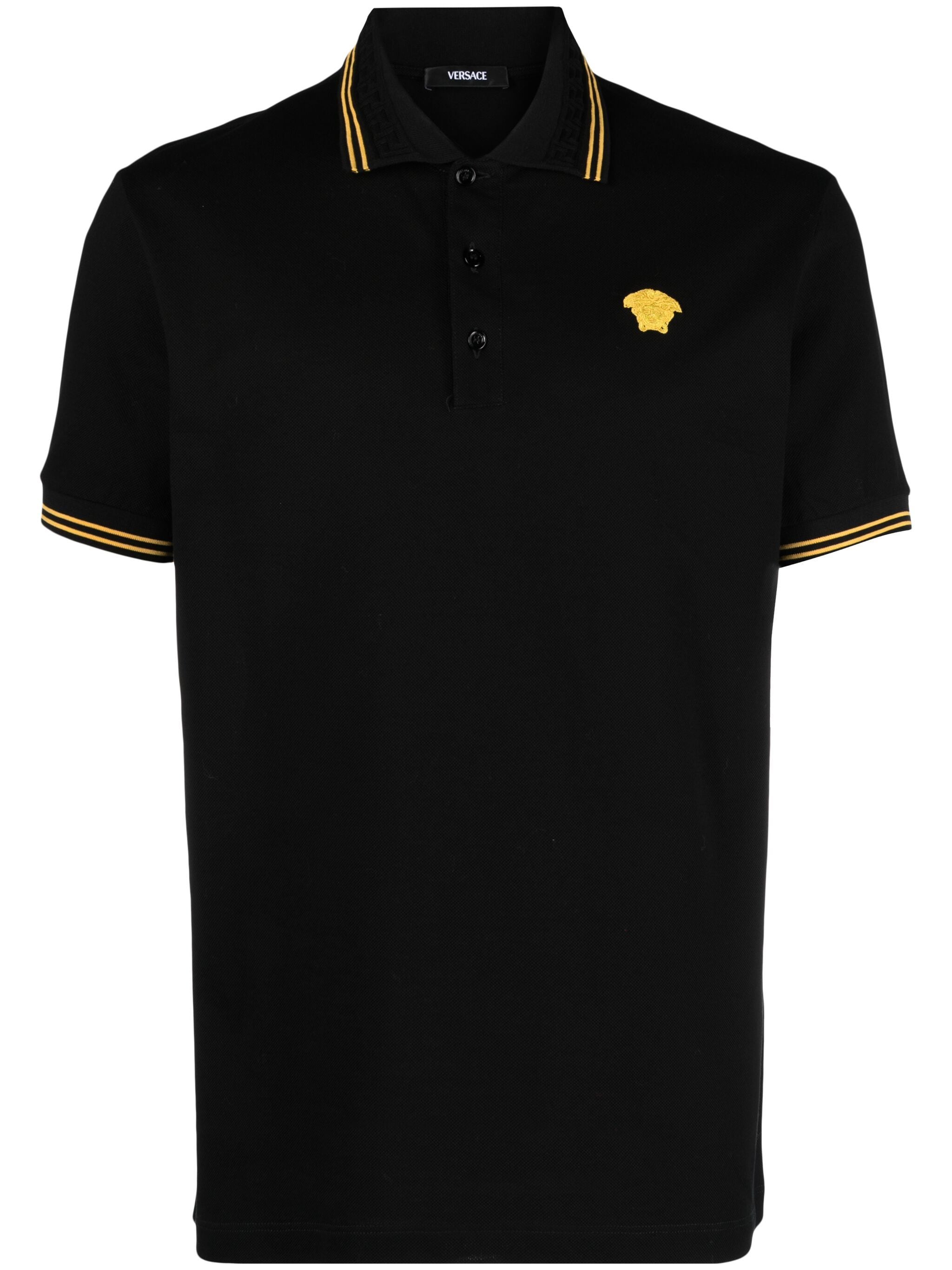 Versace 1013910 Man Black T-shirts and Polos - Zuklat