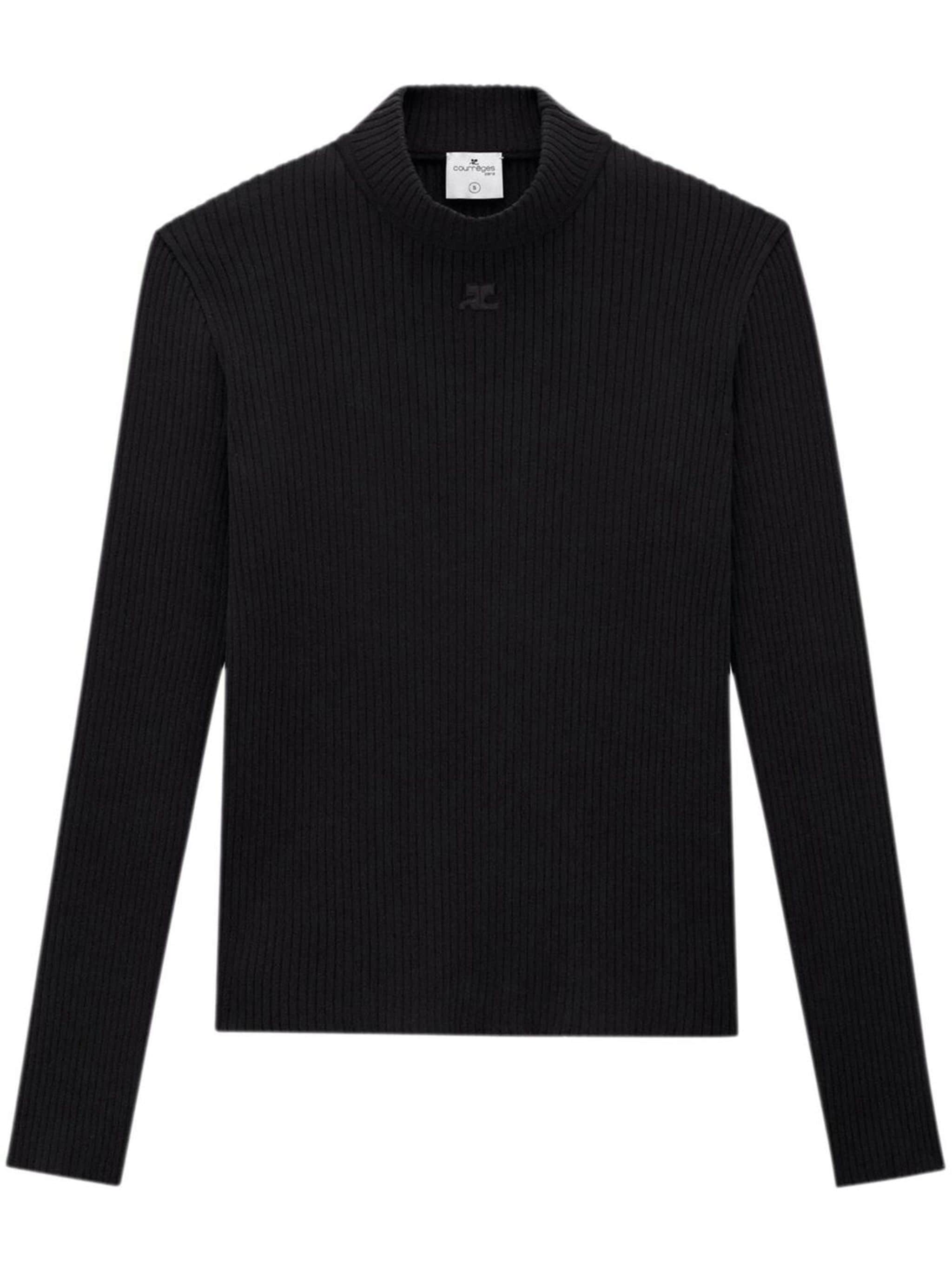 Courreges PERMPU008FI0001 Man Black Sweaters - Zuklat