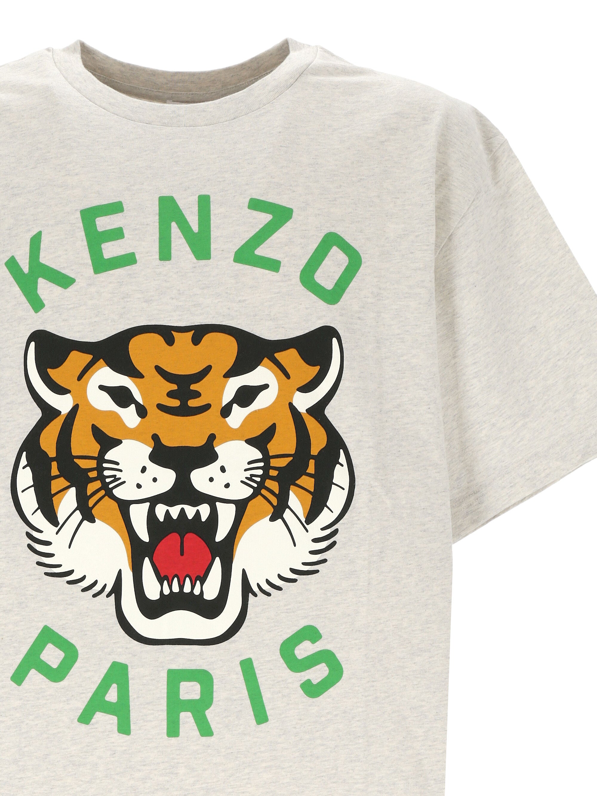 Kenzo FE68TS0094SG Unisex Gris clair T-shirts and Polos - Zuklat