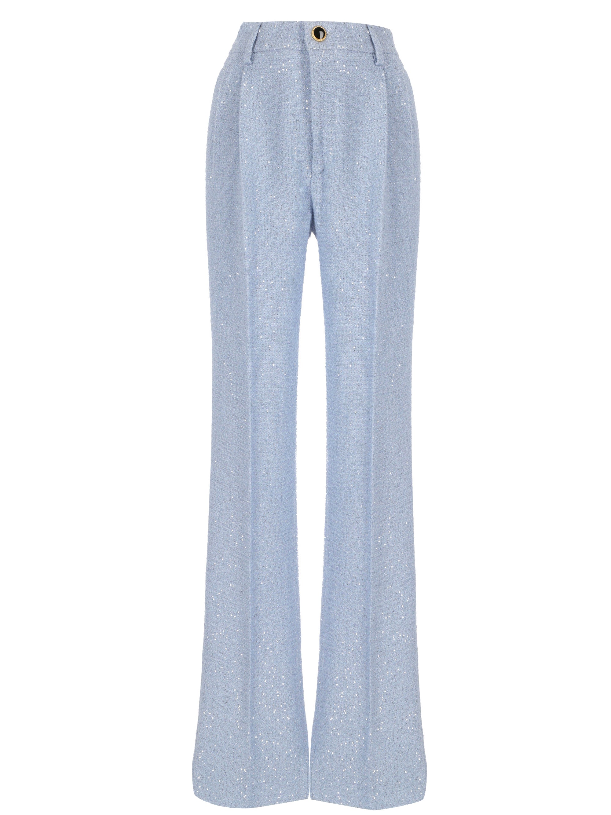 Alessandra Rich FABX3841 Woman Blue Trousers - Zuklat