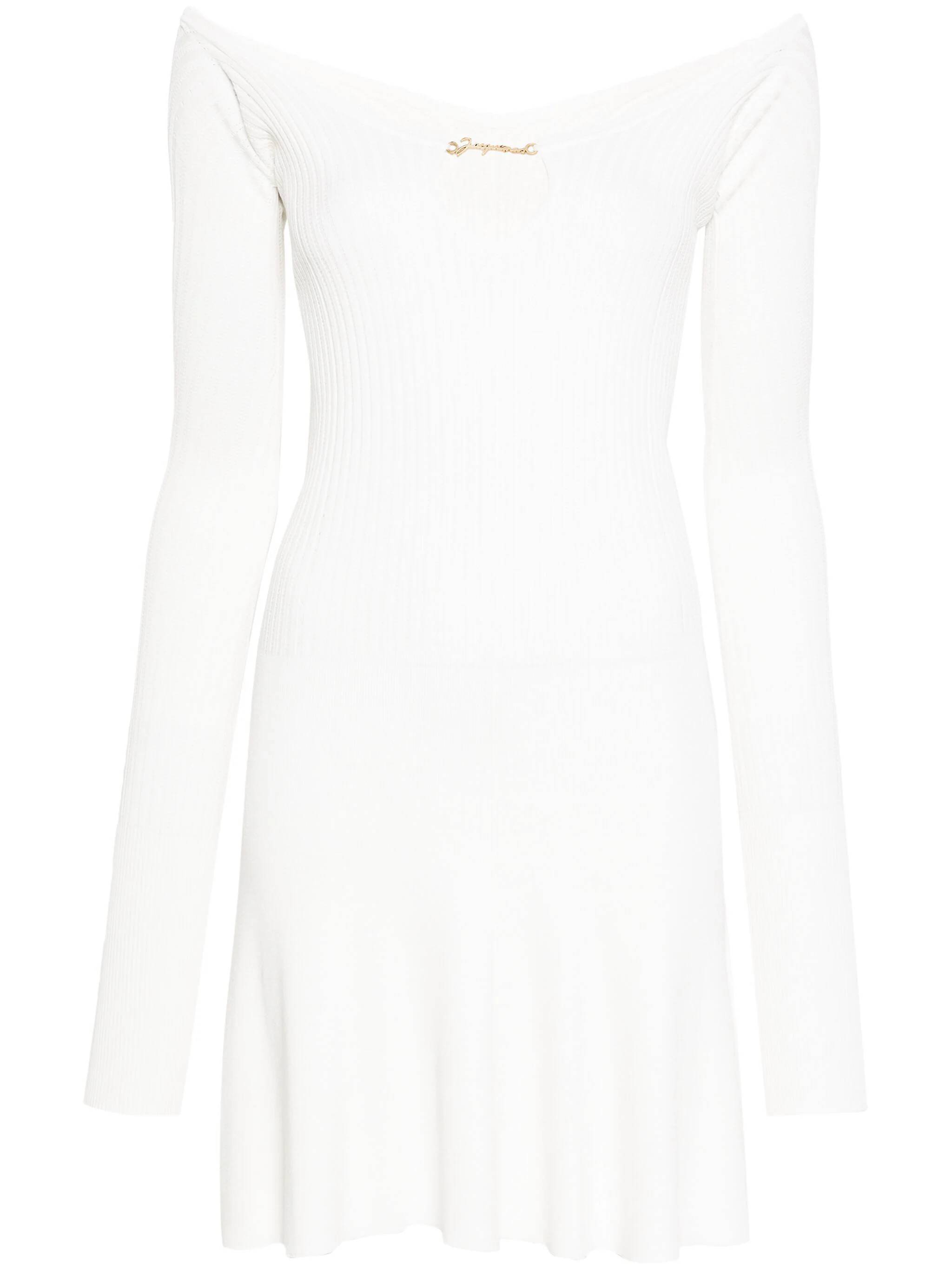 JACQUEMUS 241KN356 Woman Off-white Dresses - Zuklat