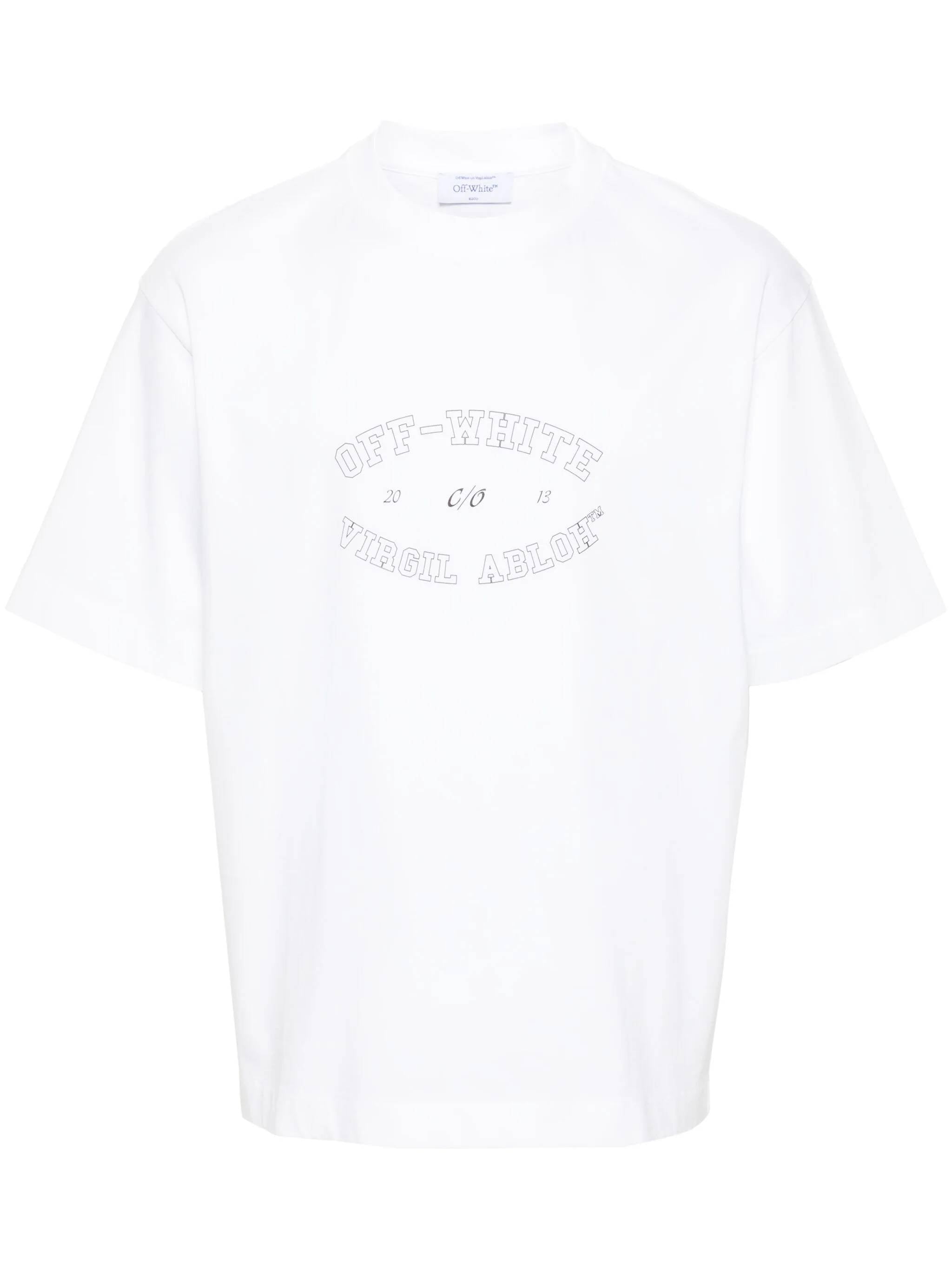 Off White OMAA120F24JER00M Man WHITE-BL T-shirts and Polos - Zuklat