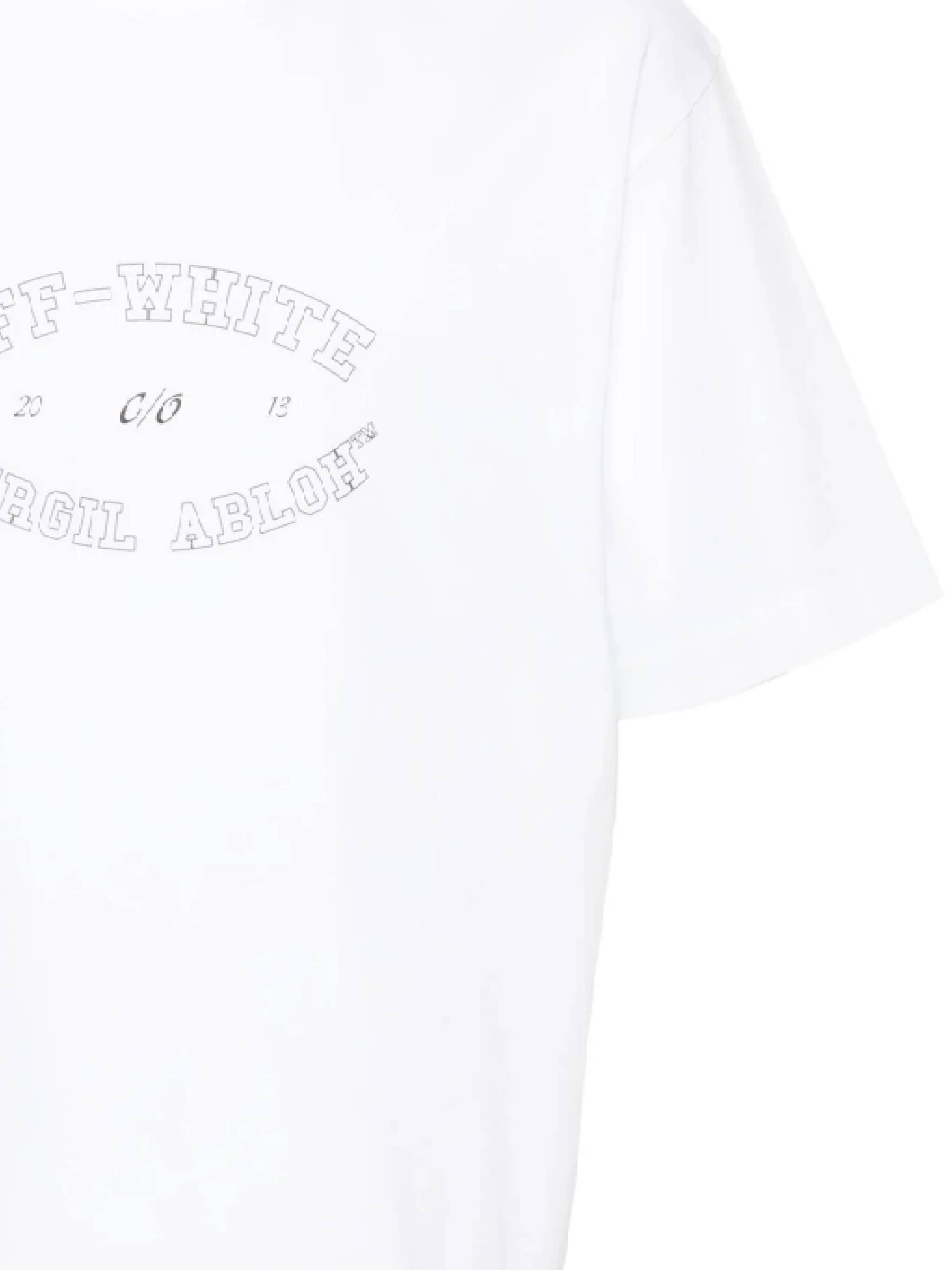 Off White OMAA120F24JER00M Man WHITE-BL T-shirts and Polos - Zuklat