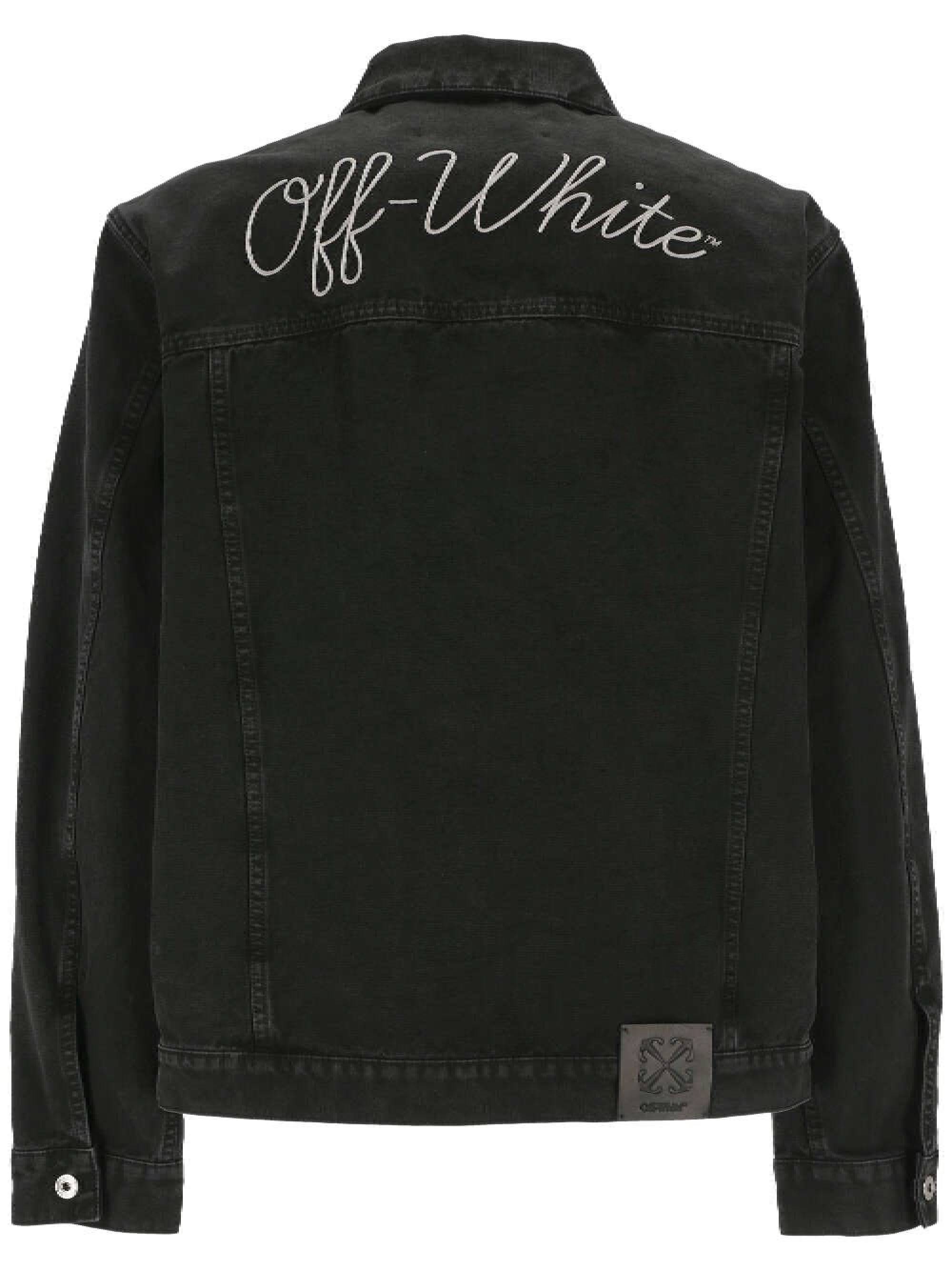 Off White OMEV002C99FAB001 Man Black whit Jackets - Zuklat