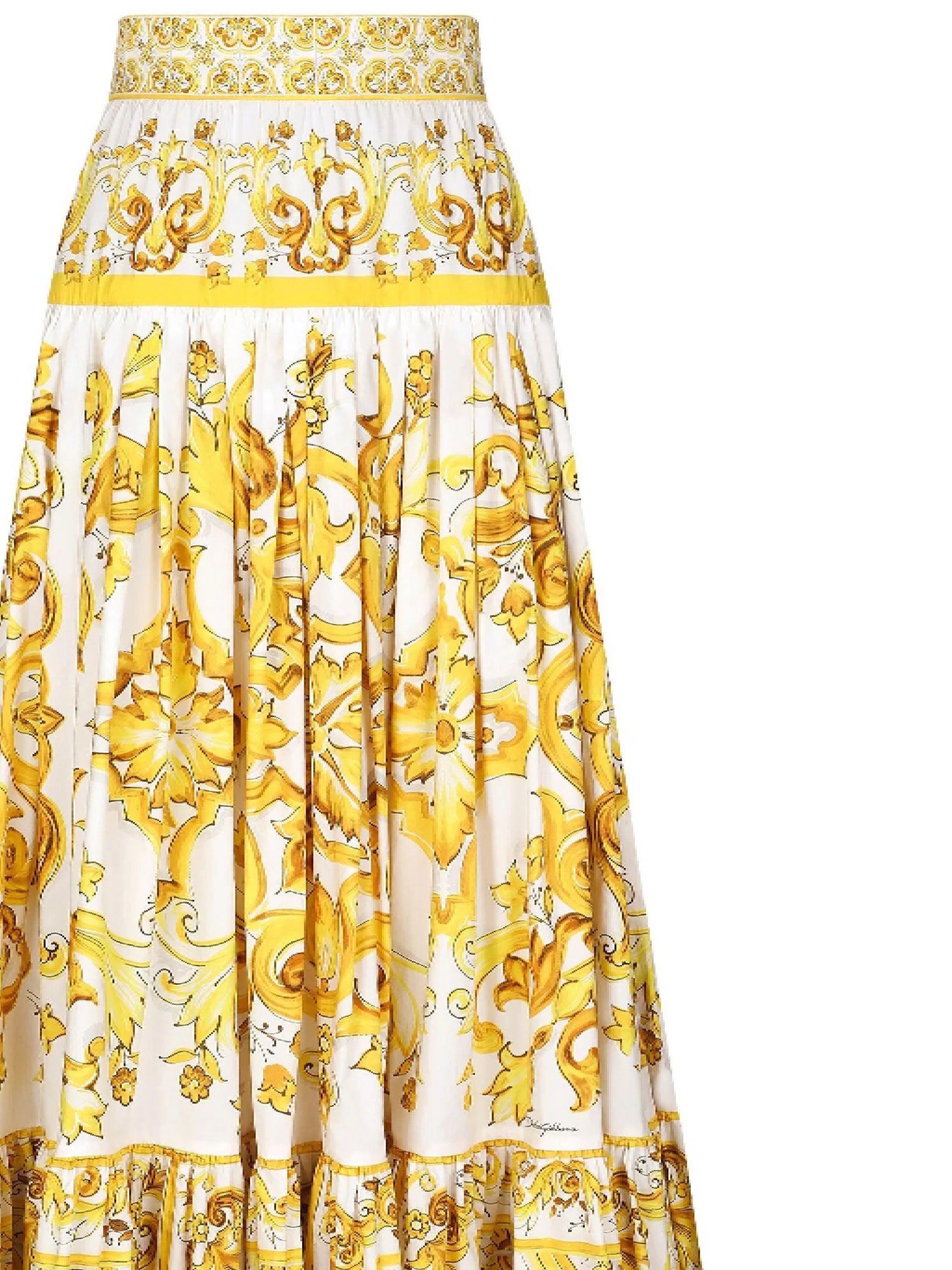 Dolce & Gabbana F4CX0T Woman MIX MAIOLICA L GIALLO Skirts - Zuklat