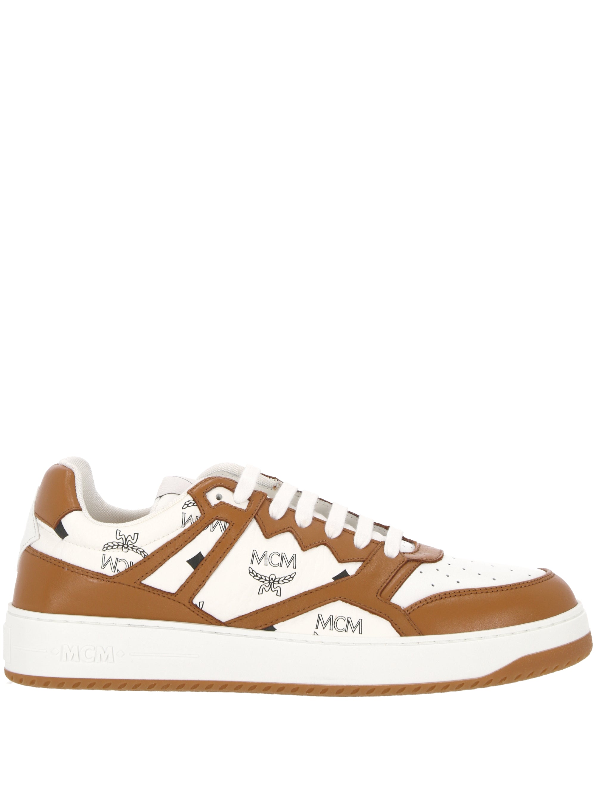 MCM MEXESAJ03 Man COGNAC & OFFWHITE Flat shoes - Zuklat