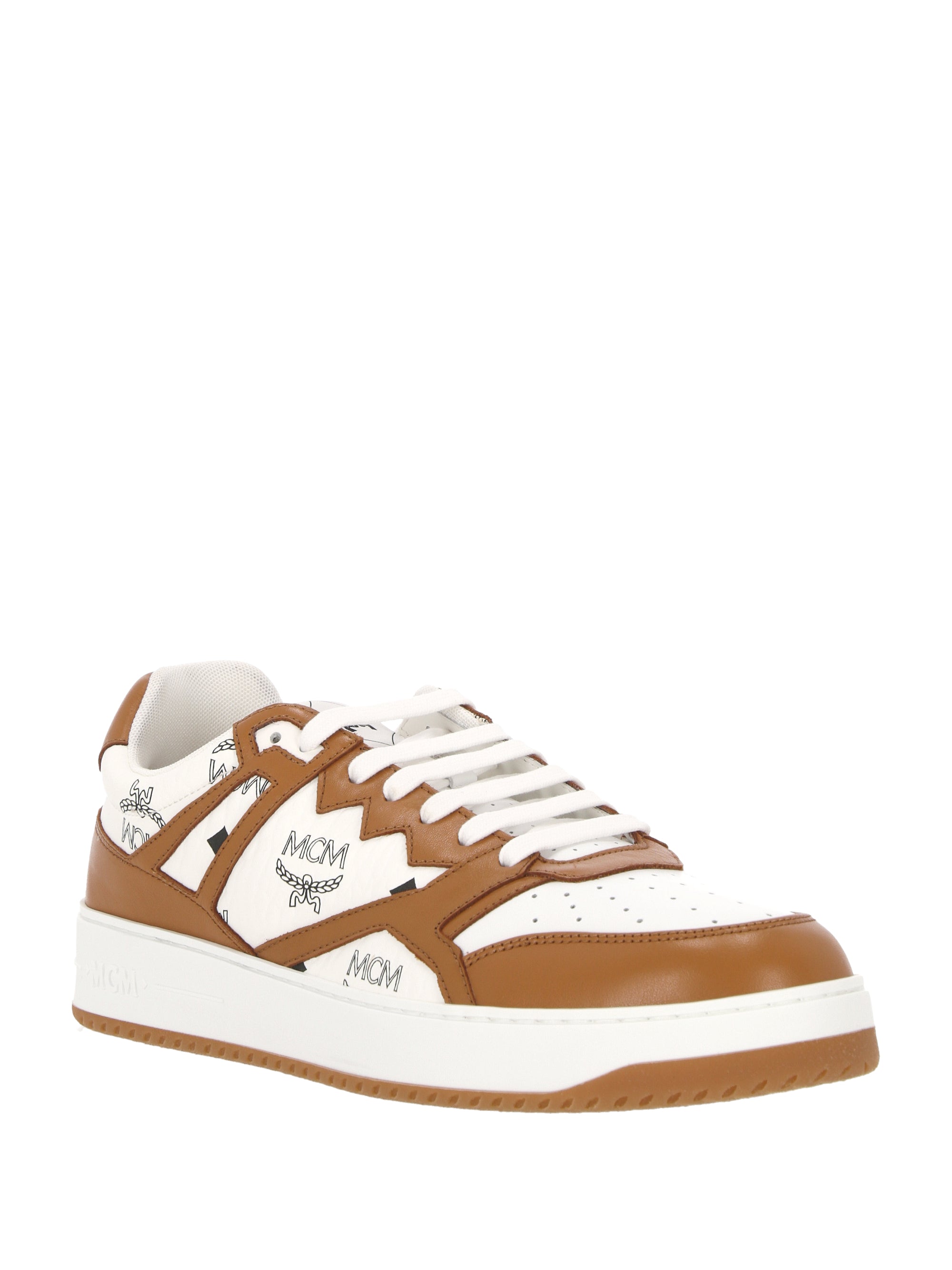 MCM MEXESAJ03 Man COGNAC & OFFWHITE Flat shoes - Zuklat