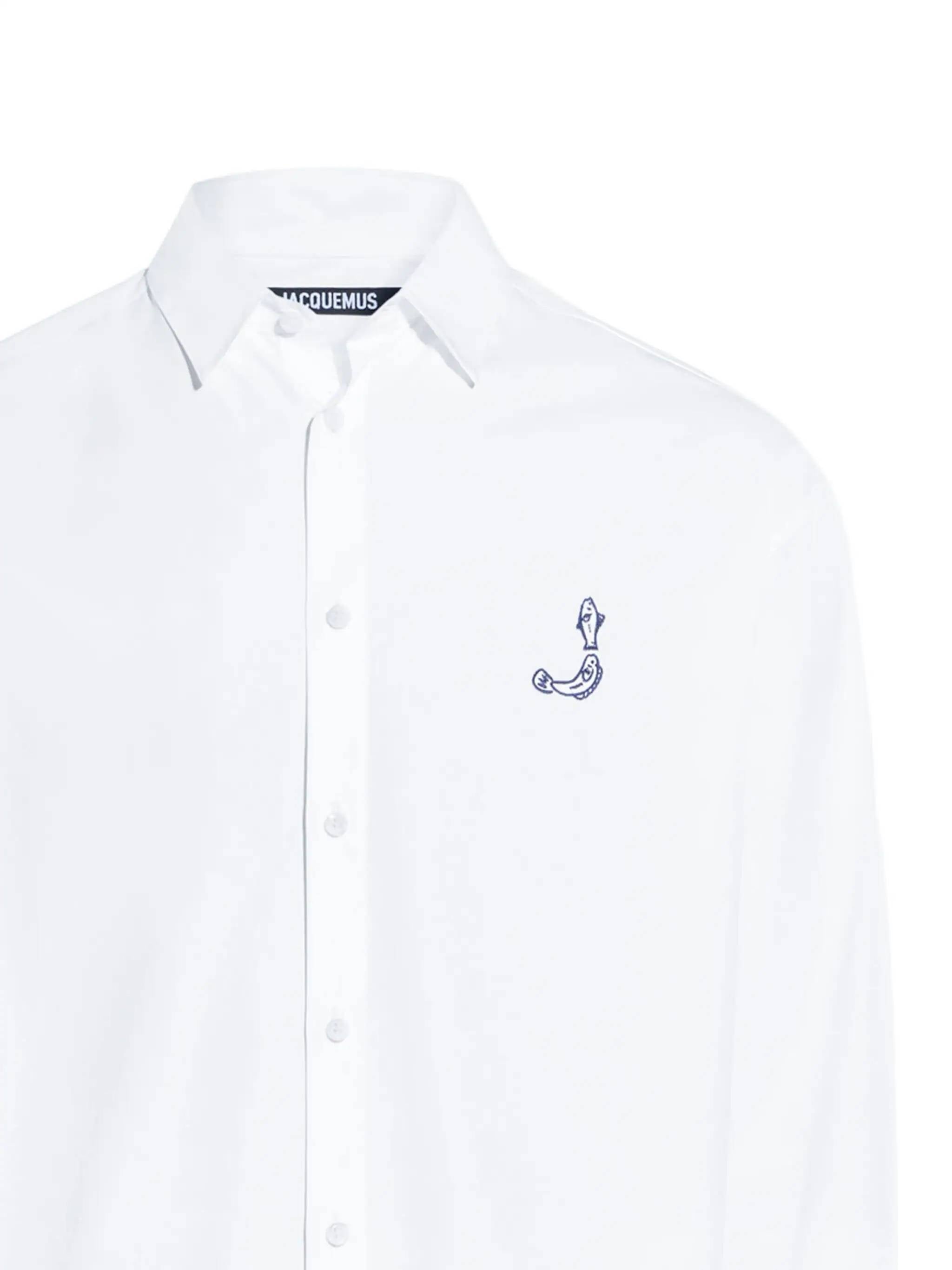 JACQUEMUS 246SH001 Man FW24 PRINT LOGO FISH Shirts - Zuklat