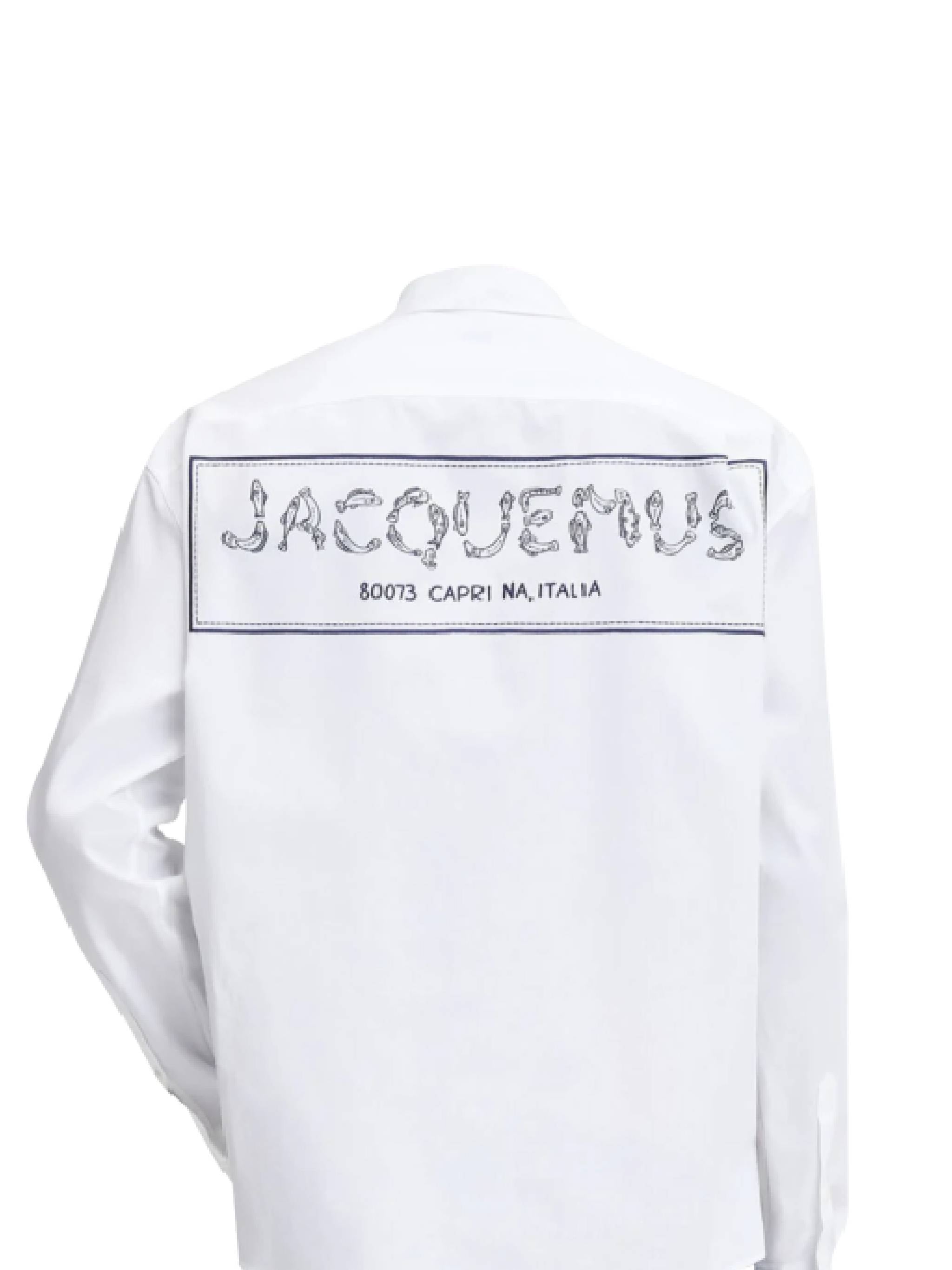 JACQUEMUS 246SH001 Man FW24 PRINT LOGO FISH Shirts - Zuklat