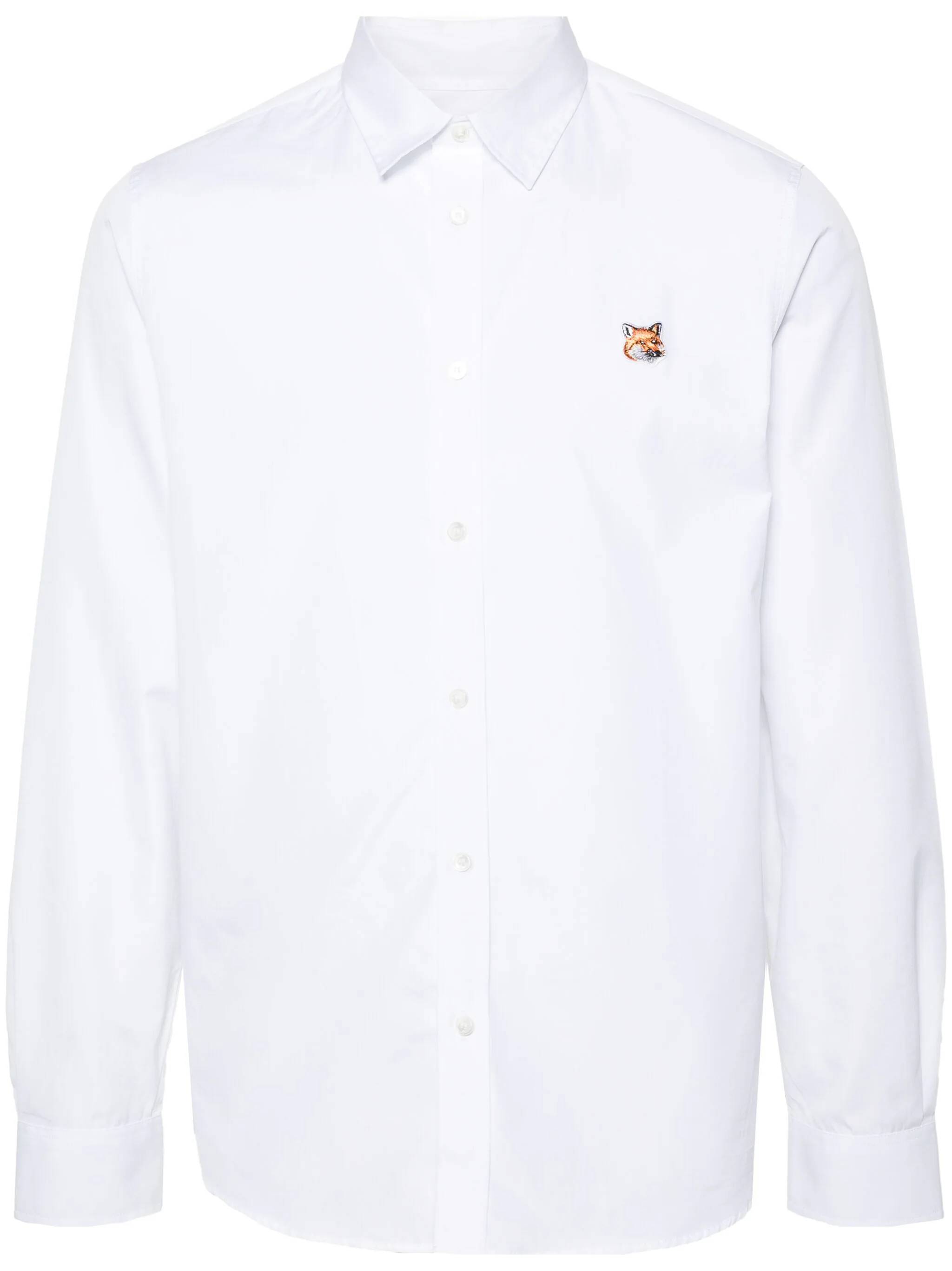 MAISON KITSUNE' MM00409WC5010 Man White Shirts - Zuklat