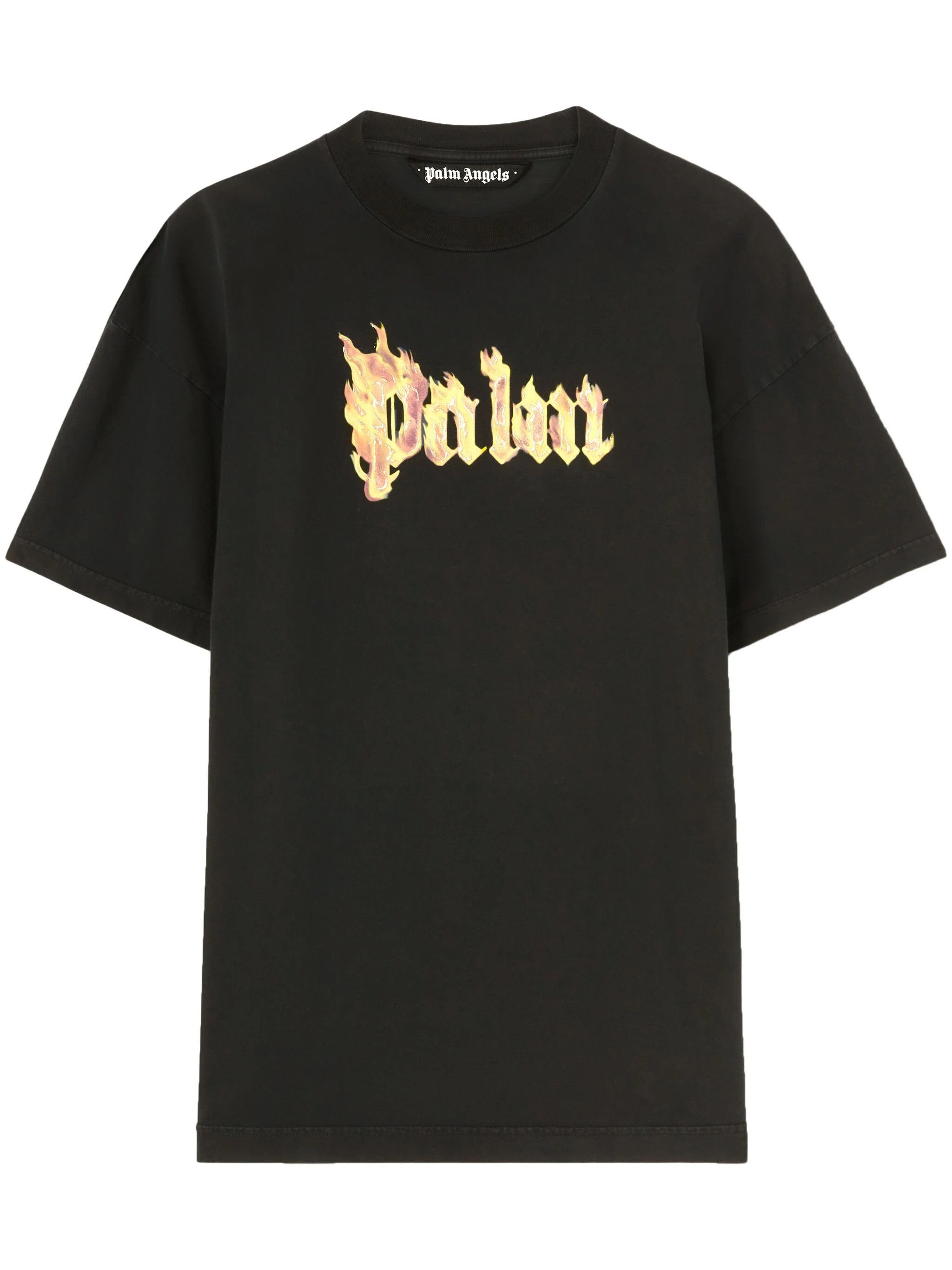 Palm Angels PMAA001F24JER009 Man Black T-shirts and Polos - Zuklat