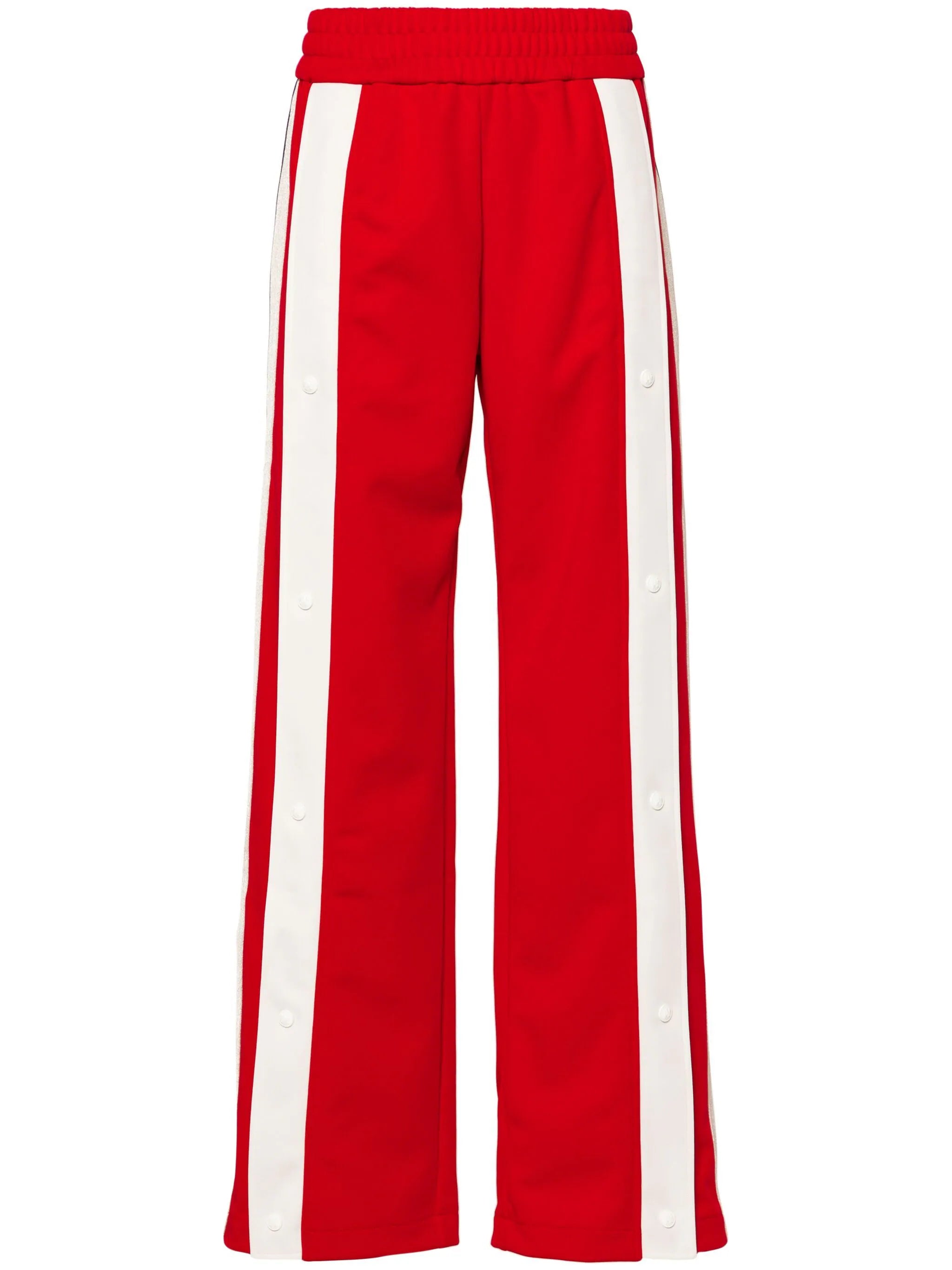 Palm Angels PWCJ027F24FAB001 Woman RED OFF WHITE Trousers - Zuklat