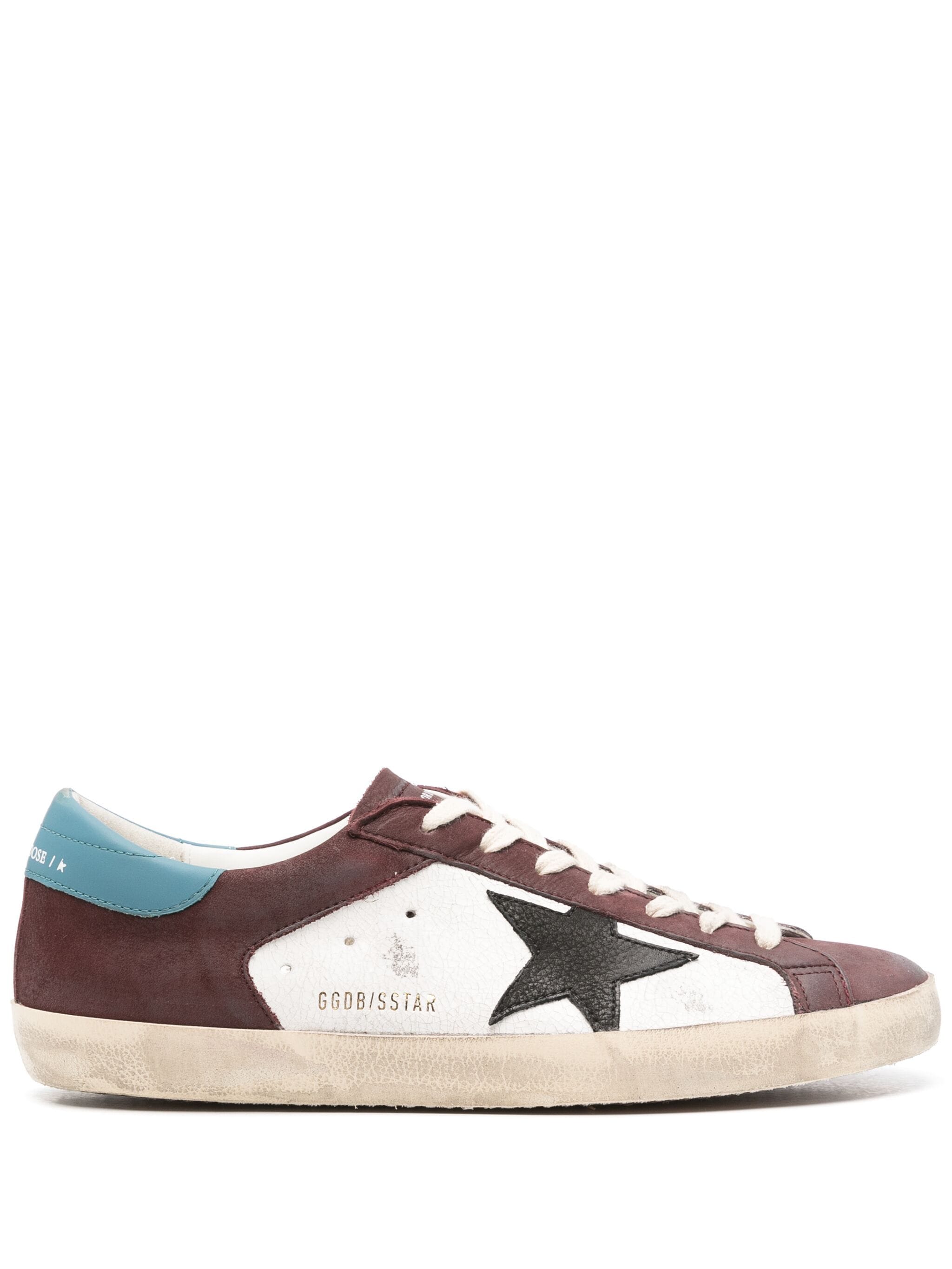 Golden Goose GMF00103 Man WHITE/RED WINE/BLACK/TEAL Sneakers - Zuklat