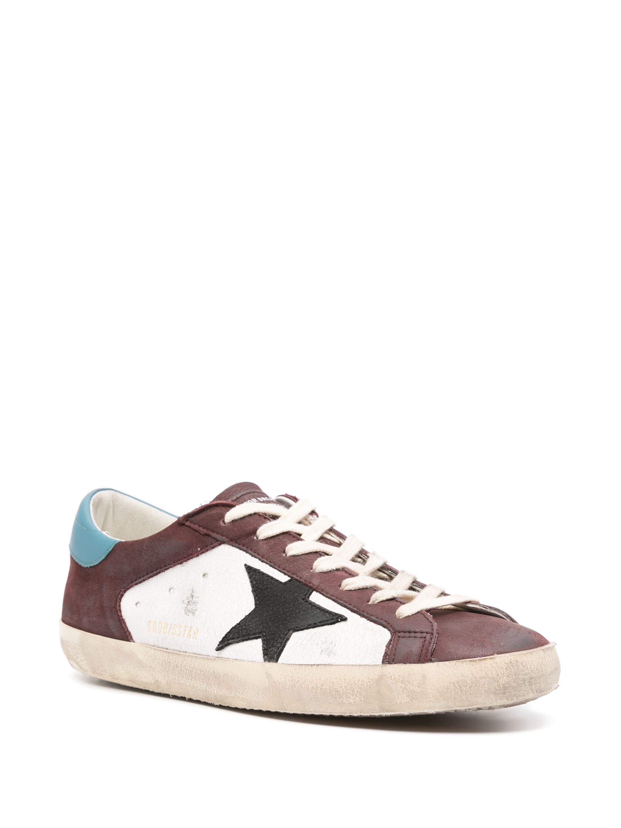 Golden Goose GMF00103 Man WHITE/RED WINE/BLACK/TEAL Sneakers - Zuklat