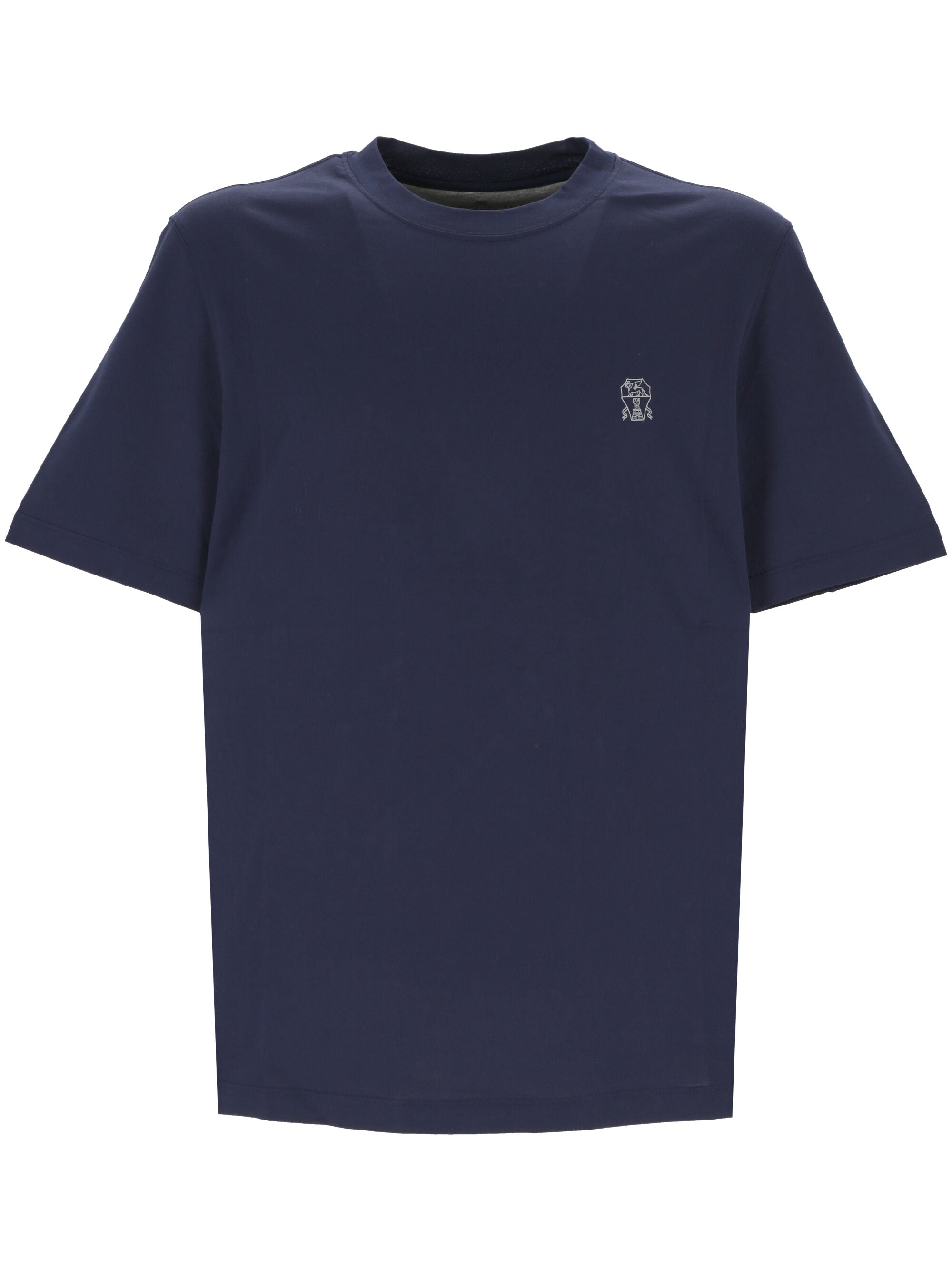 Brunello Cucinelli M0B138440 Man Blue T-shirts and Polos - Zuklat