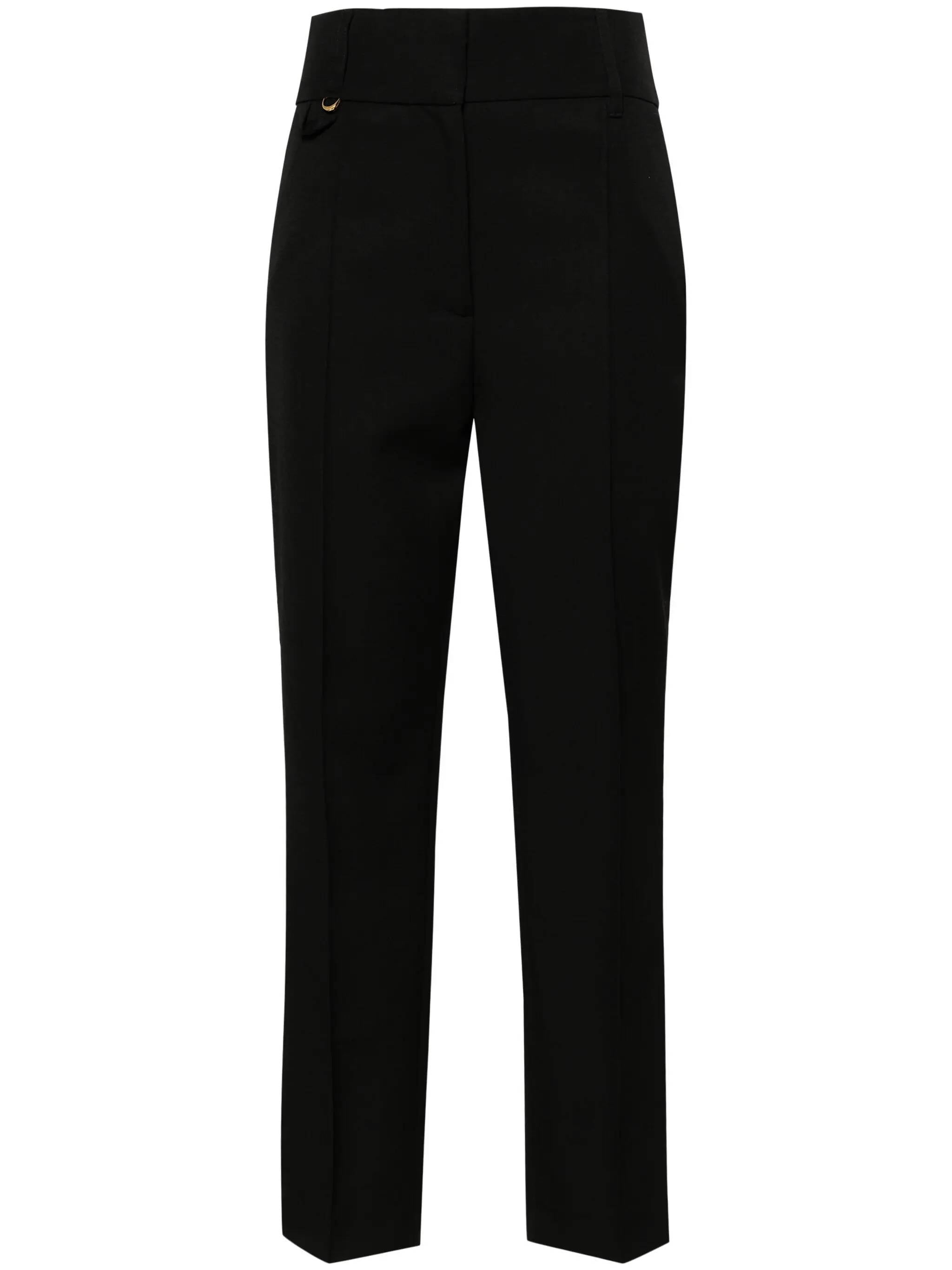 JACQUEMUS 241PA075 Woman Black Trousers - Zuklat