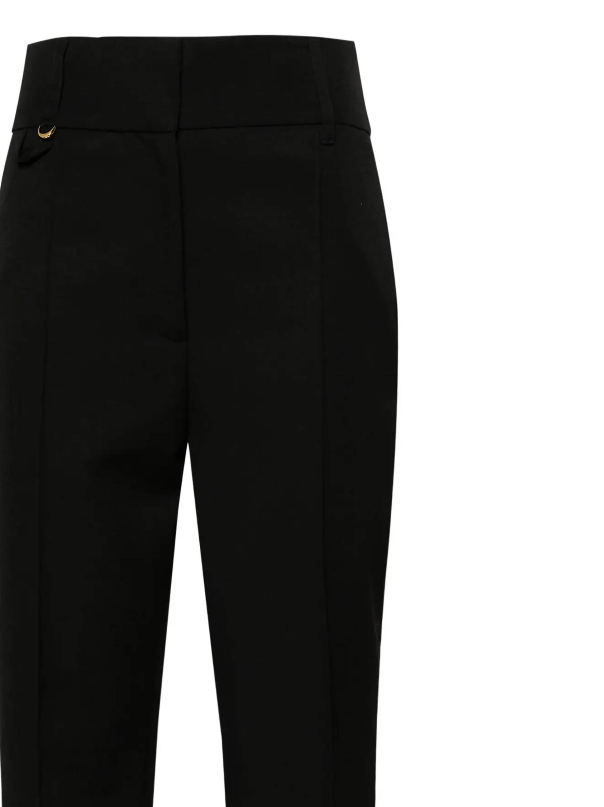 JACQUEMUS 241PA075 Woman Black Trousers - Zuklat