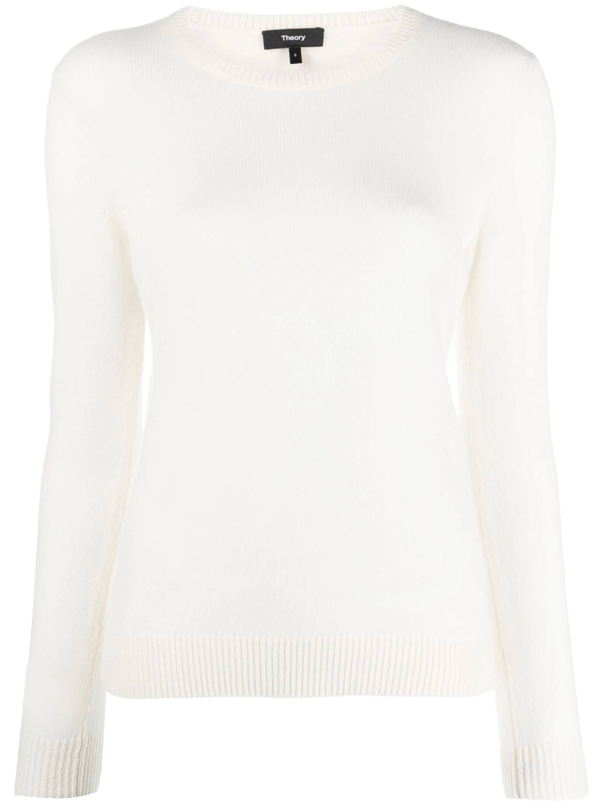 Theory J0118711 Woman White Sweaters - Zuklat