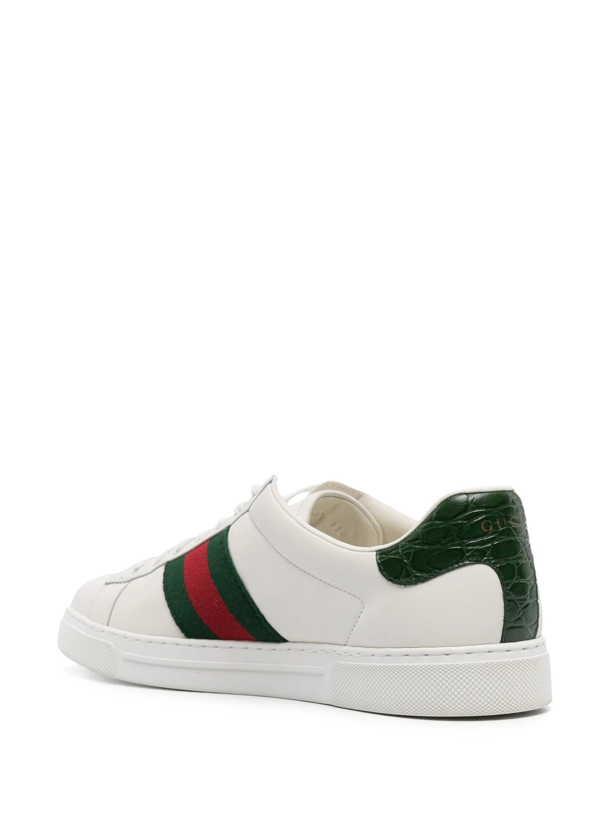 Gucci 757892 Man GR.WHI/VRV/GREEN ACE Sneakers - Zuklat