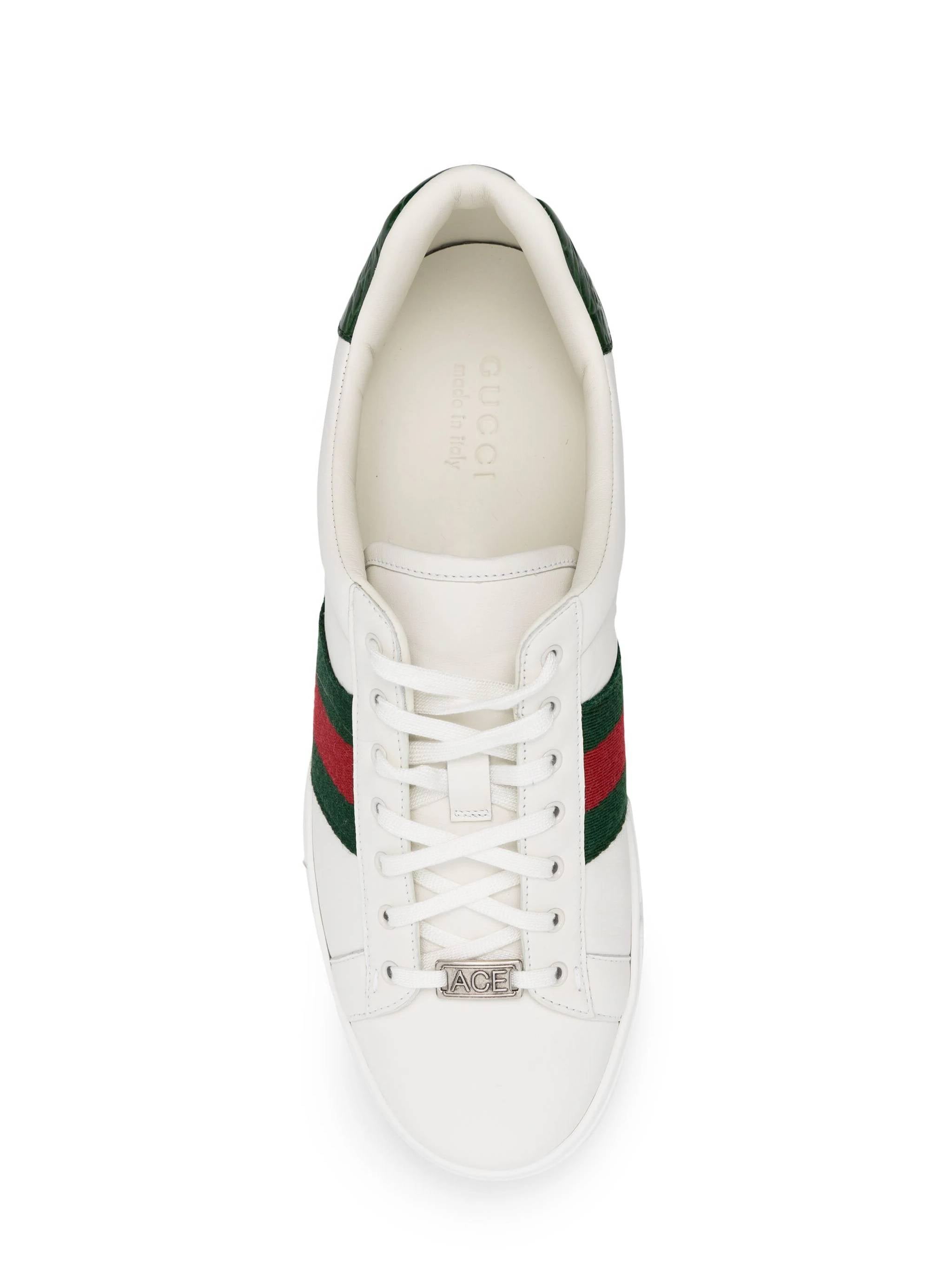 Gucci 757892 Man GR.WHI/VRV/GREEN ACE Sneakers - Zuklat