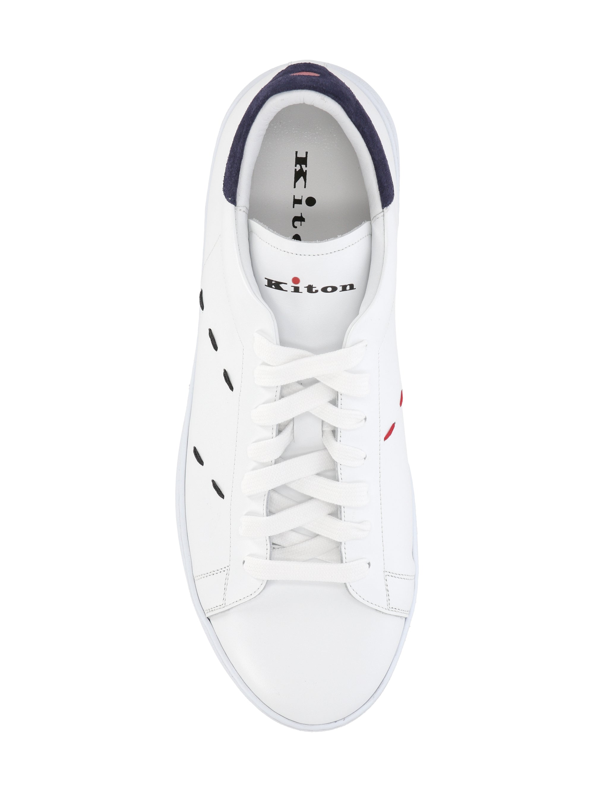 Kiton USSA068N010800 Man BIANCO/BLU INCHIOSTRO Sneakers - Zuklat