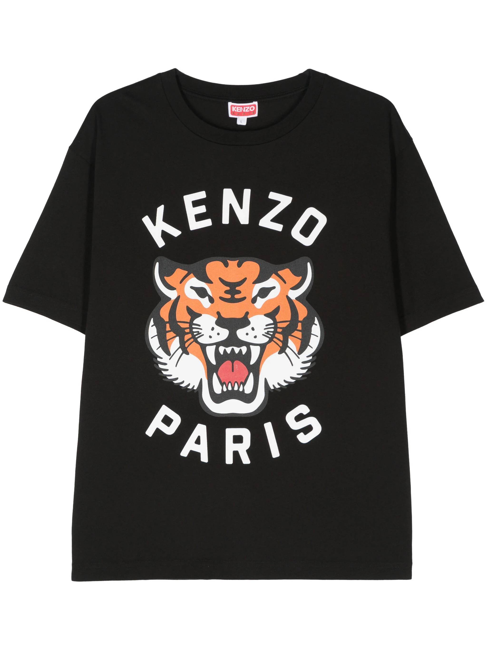 Kenzo FE68TS0094SG Unisex Black T-shirts and Polos - Zuklat