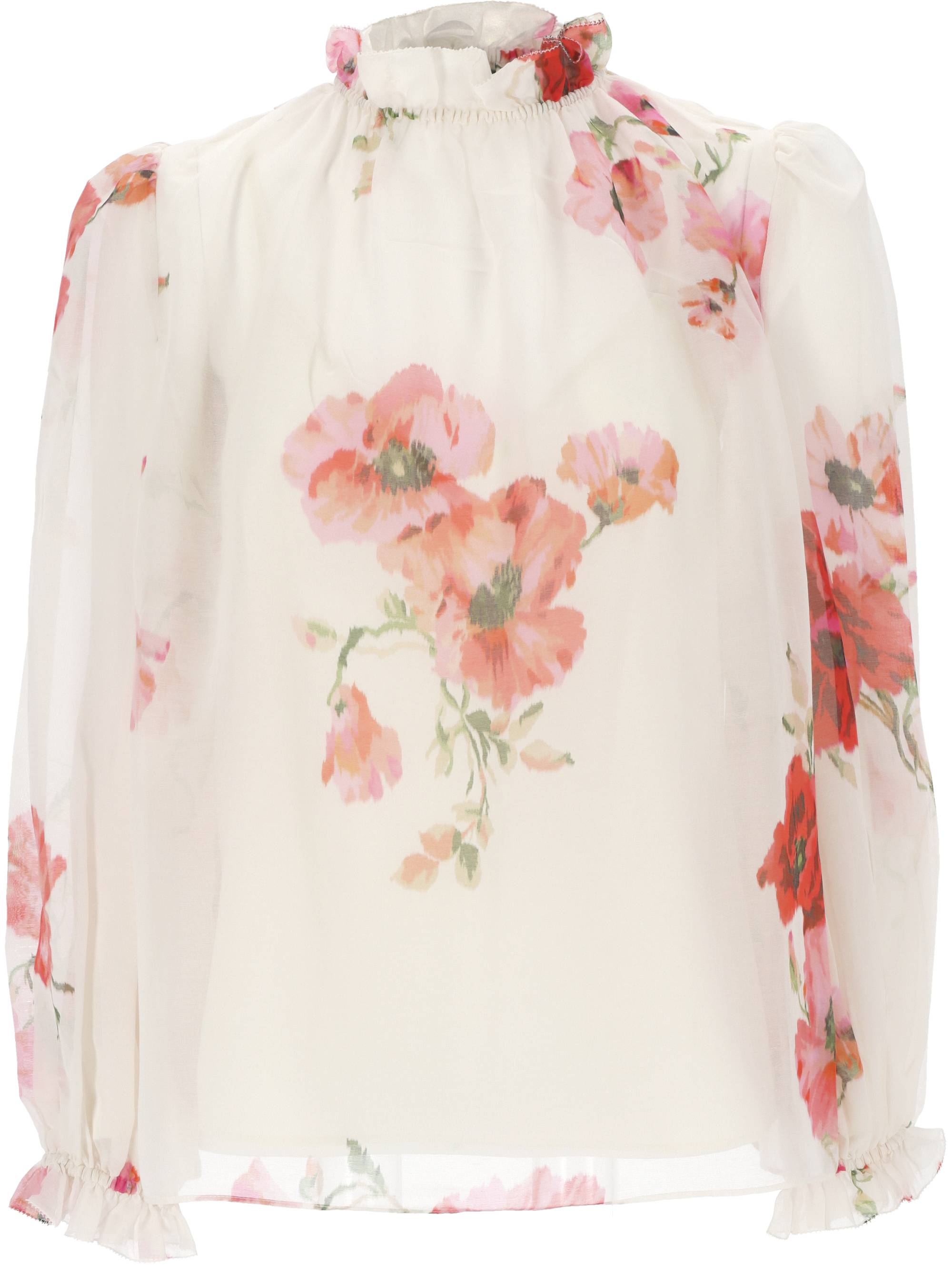 Zimmermann 1135TSS246 Woman Cream/Red Floral Shirts - Zuklat