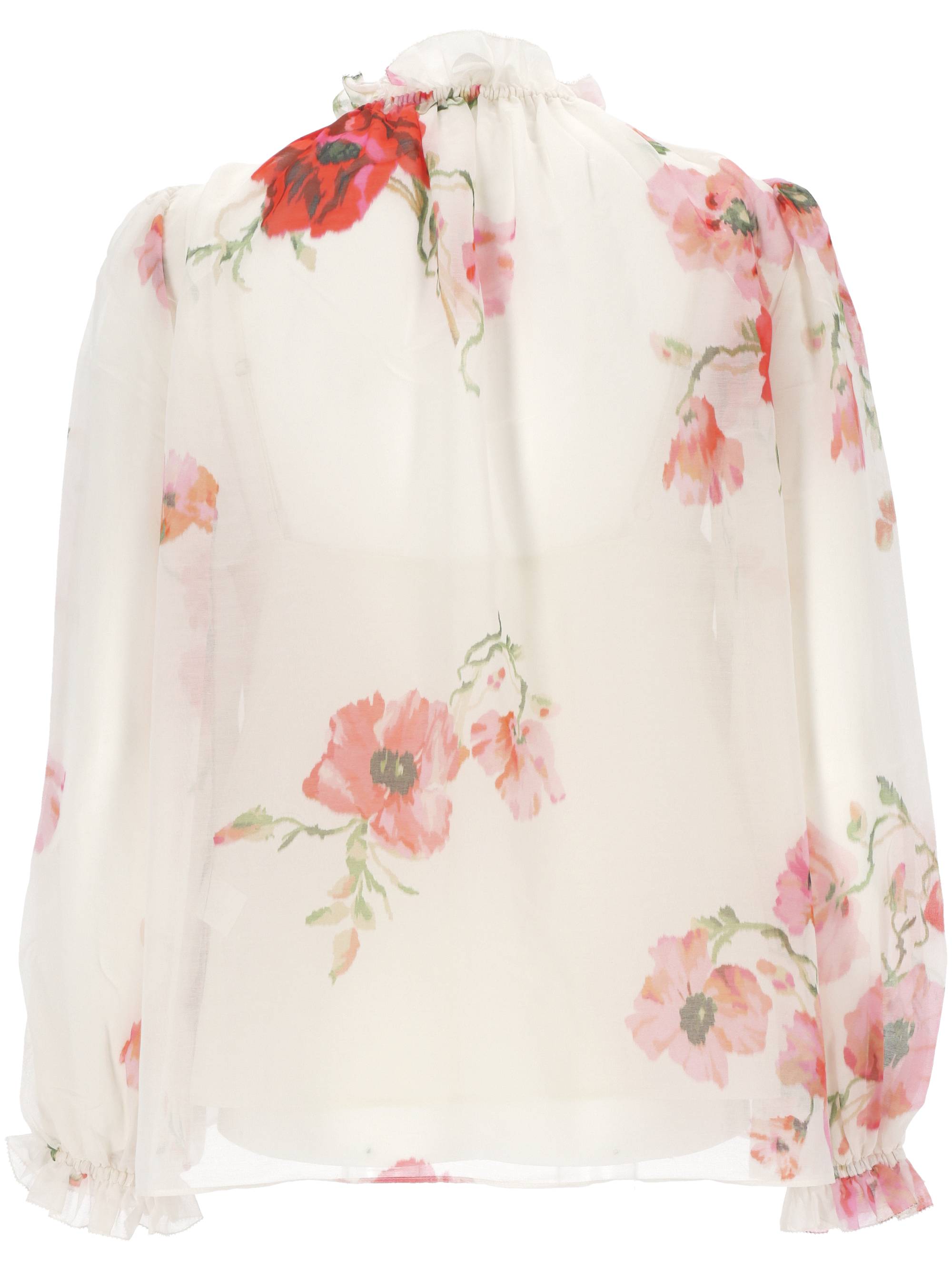 Zimmermann 1135TSS246 Woman Cream/Red Floral Shirts - Zuklat