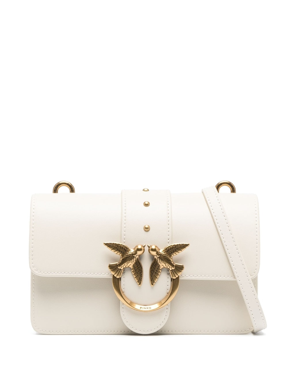 Pinko 100059 Woman BIANCO SETA-ANTIQUE GOLD Bags.. - Zuklat