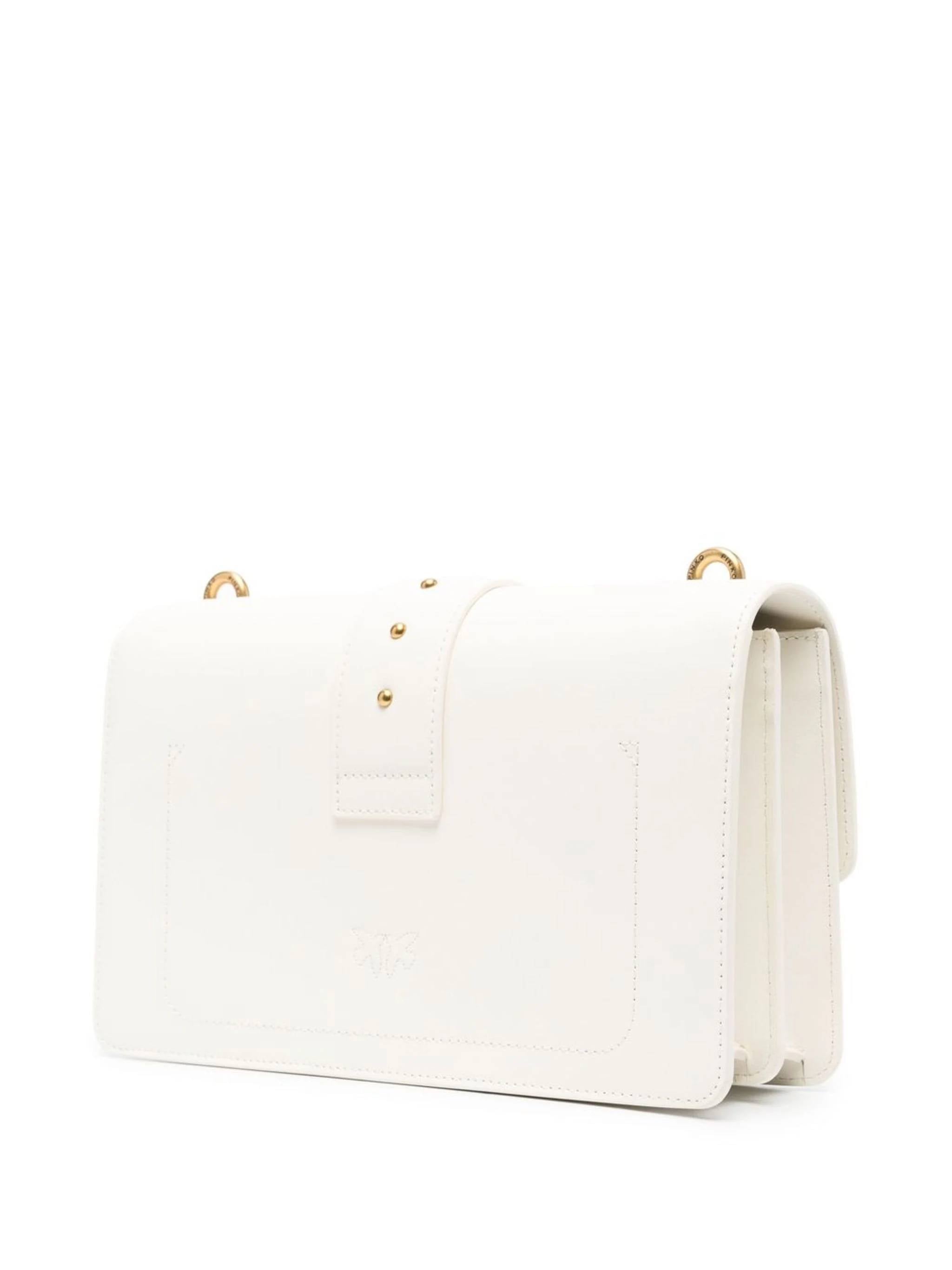 Pinko 100053 Woman BIANCO SETA-ANTIQUE GOLD Bags.. - Zuklat