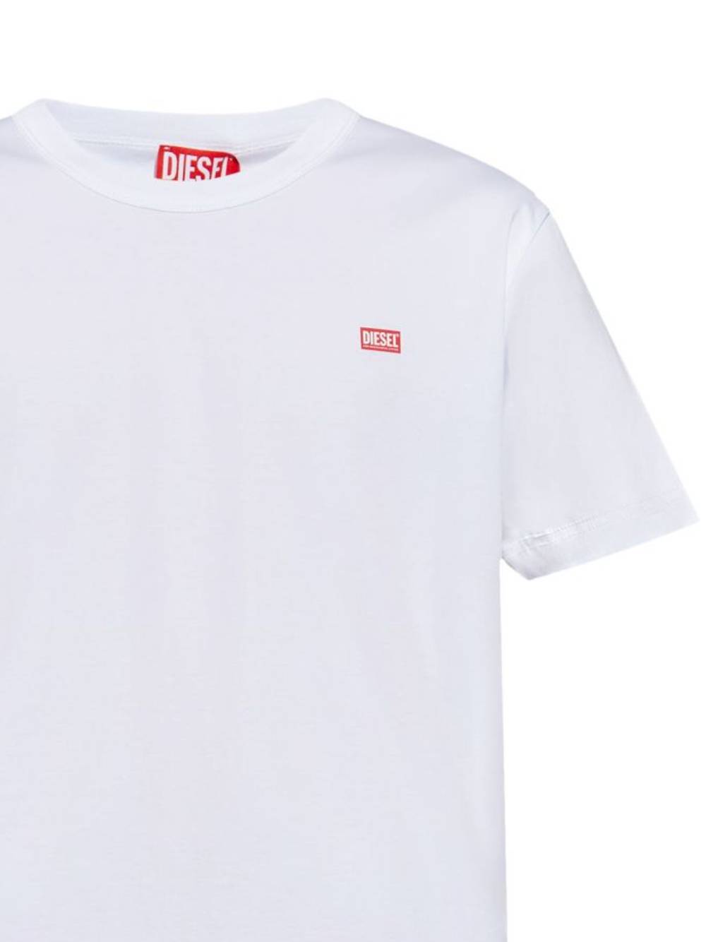 Diesel A14819 Man White T-shirts and Polos - Zuklat