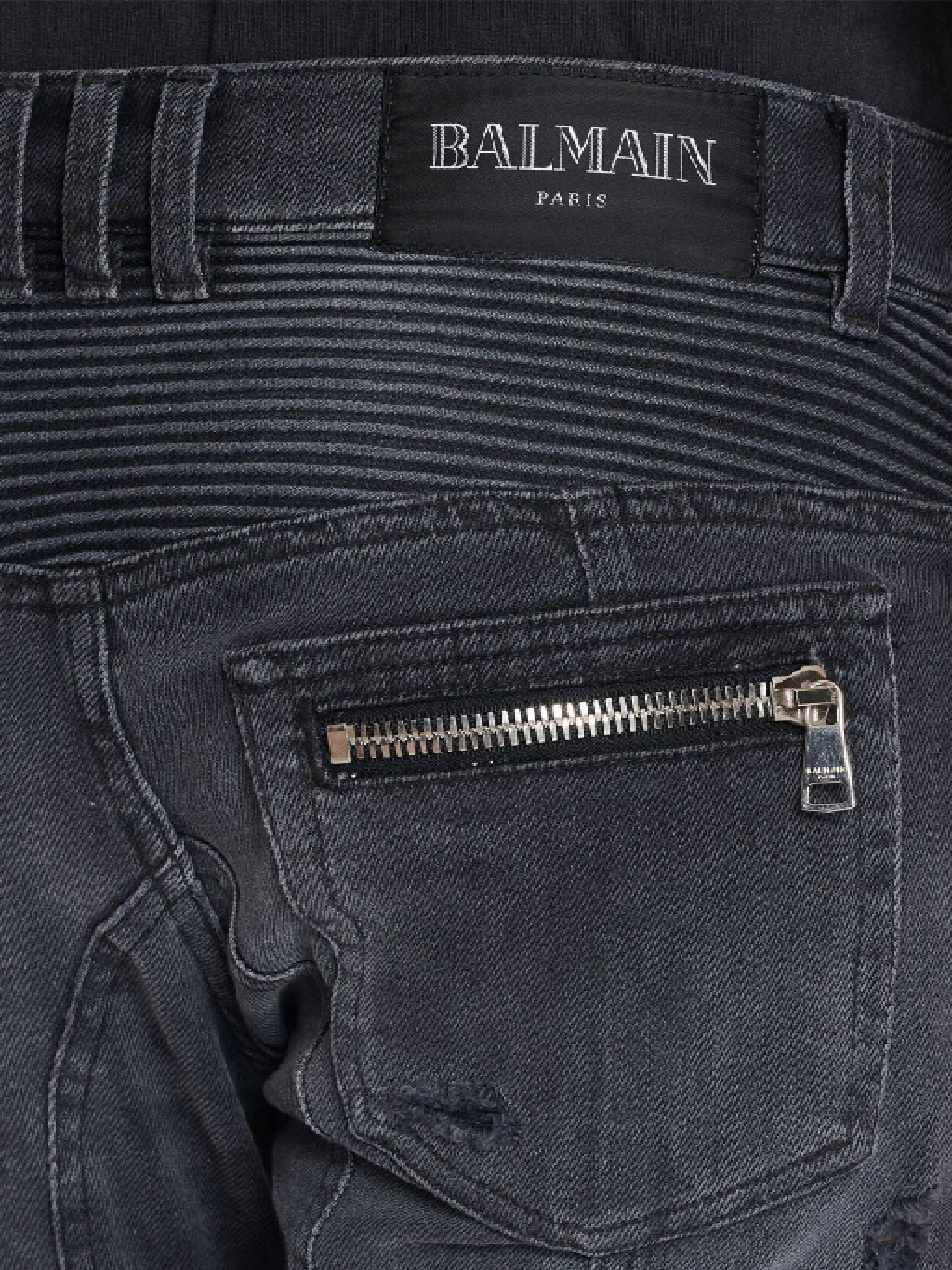 Balmain DH1MG110DE68 Man NOIR DÉLAVÉ Jeans - Zuklat