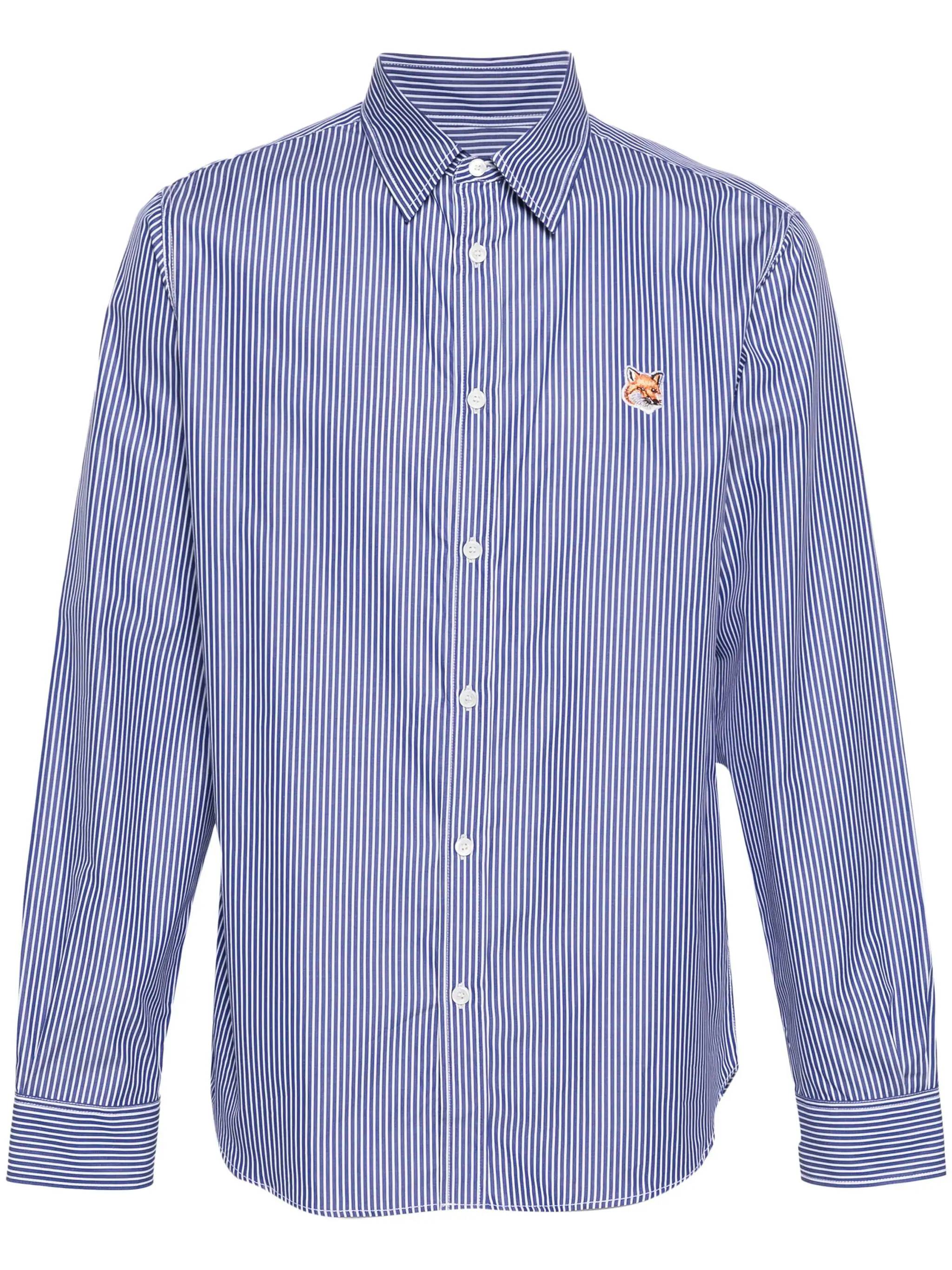 MAISON KITSUNE' MM00411WC2046 Man NAVY STRIPES Shirts - Zuklat