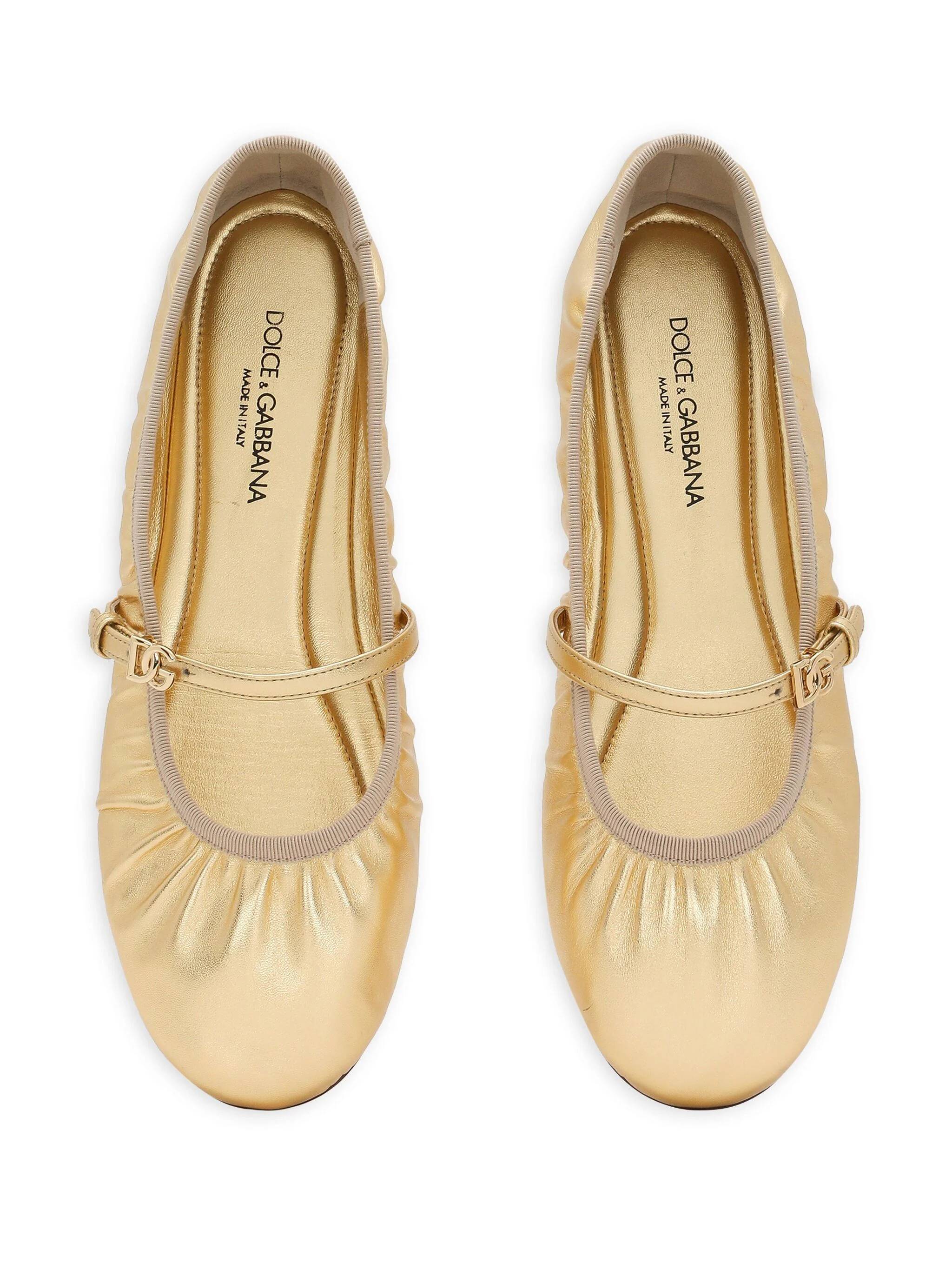 Dolce & Gabbana CB0222 Woman Golden Flat shoes - Zuklat