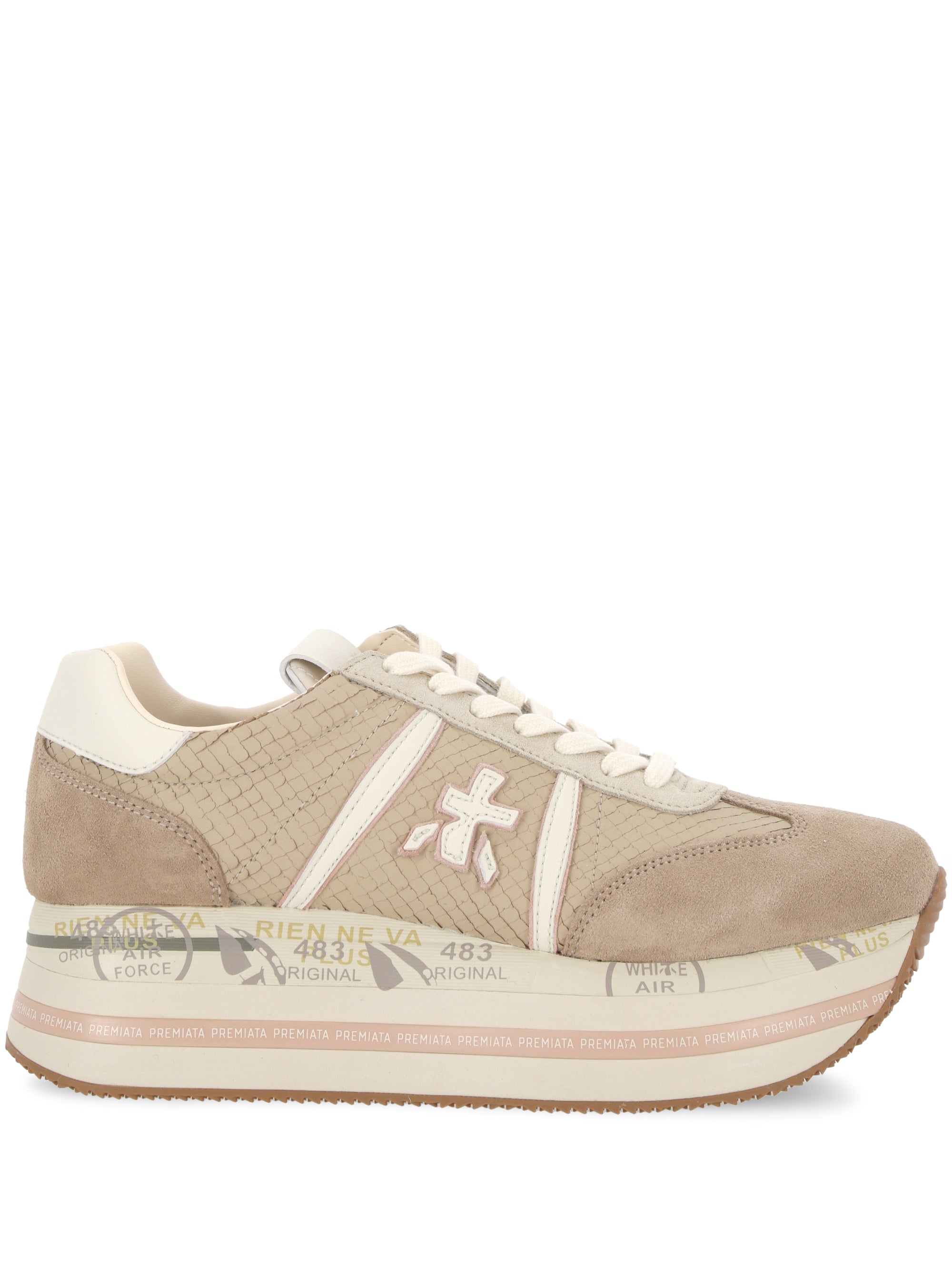 Premiata BETH Woman Beige pink Sneakers - Zuklat